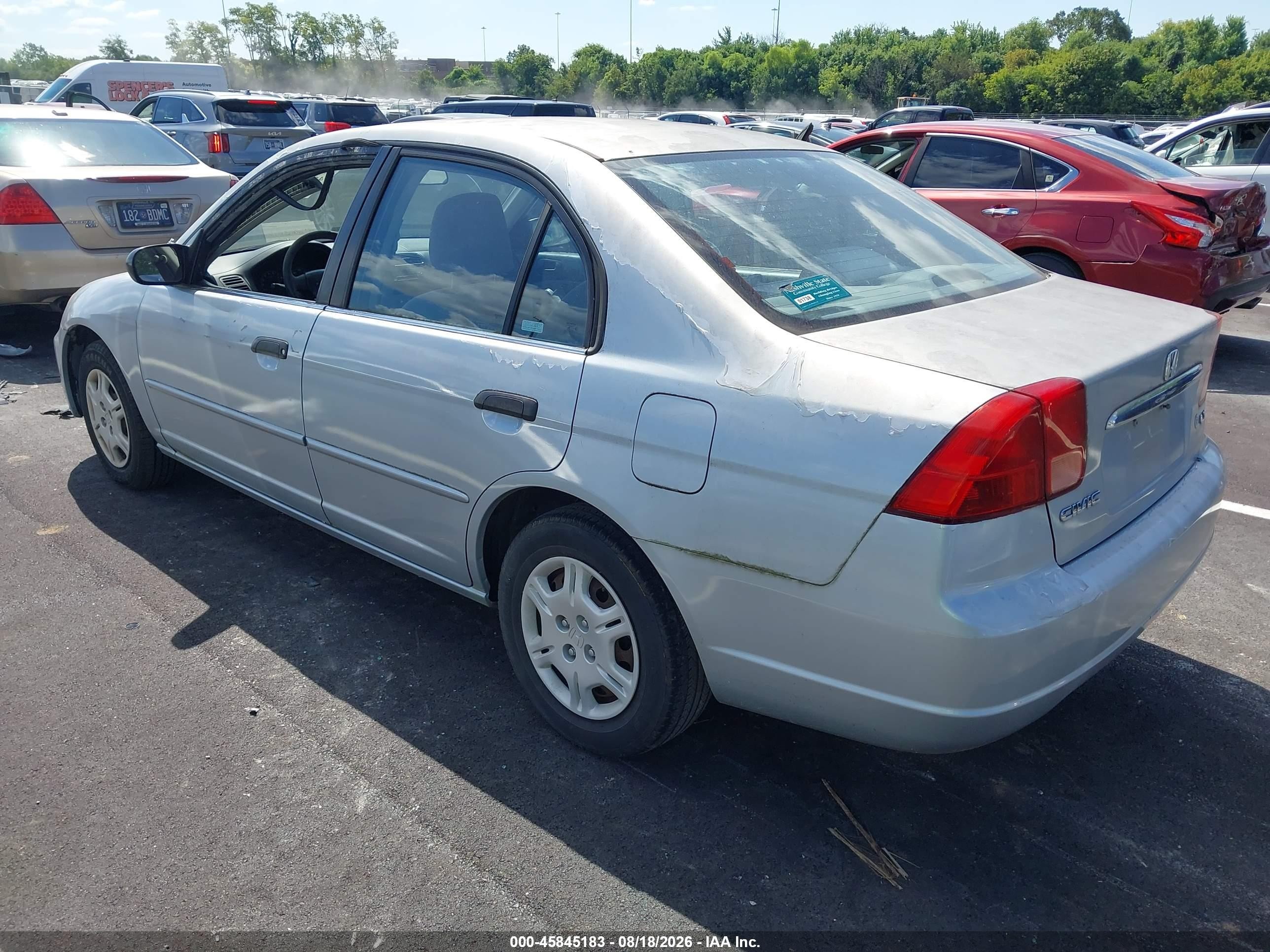 2001 Honda Civic Lx Silver vin: 2HGES16561H612372