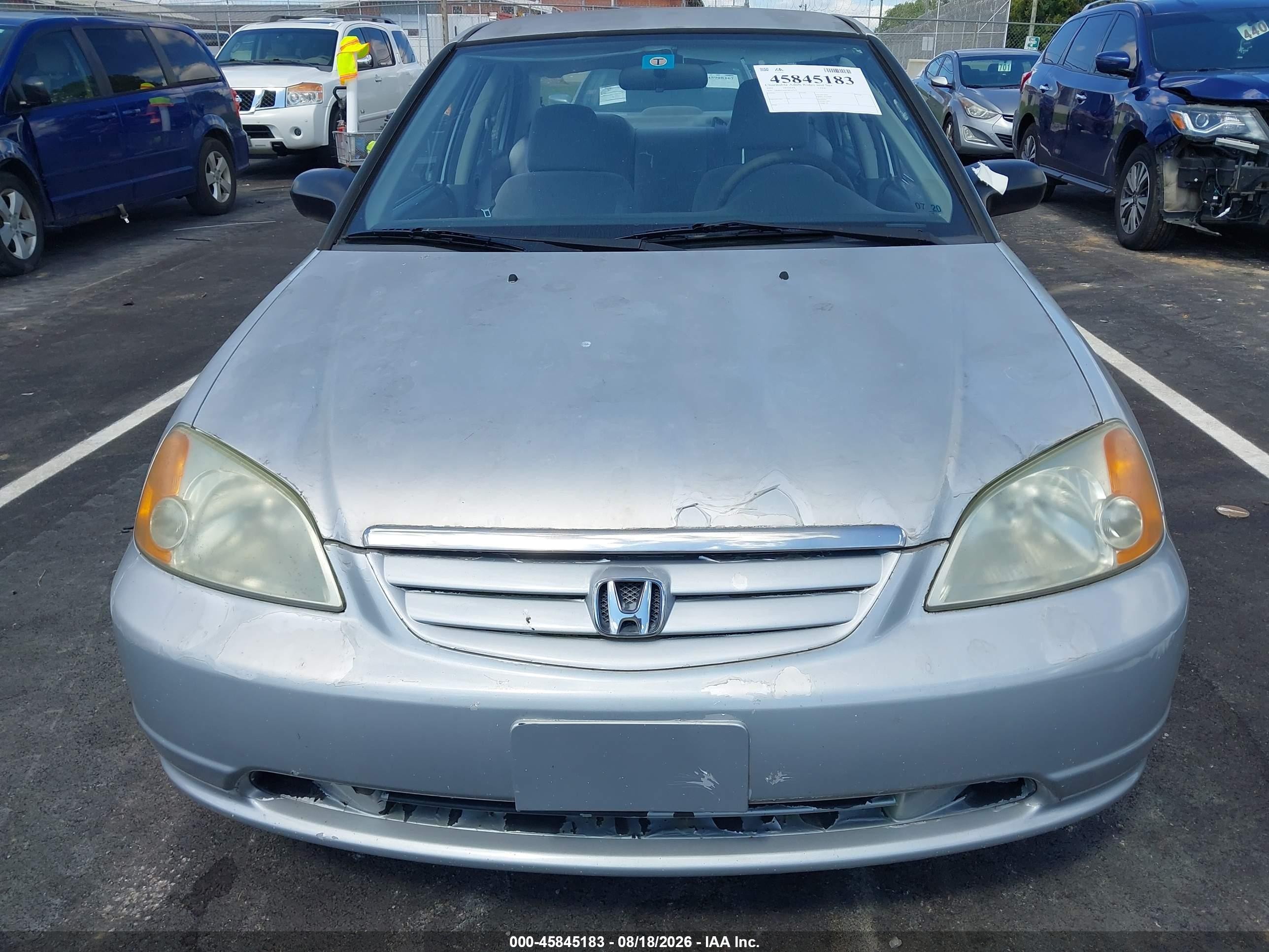 2001 Honda Civic Lx Silver vin: 2HGES16561H612372