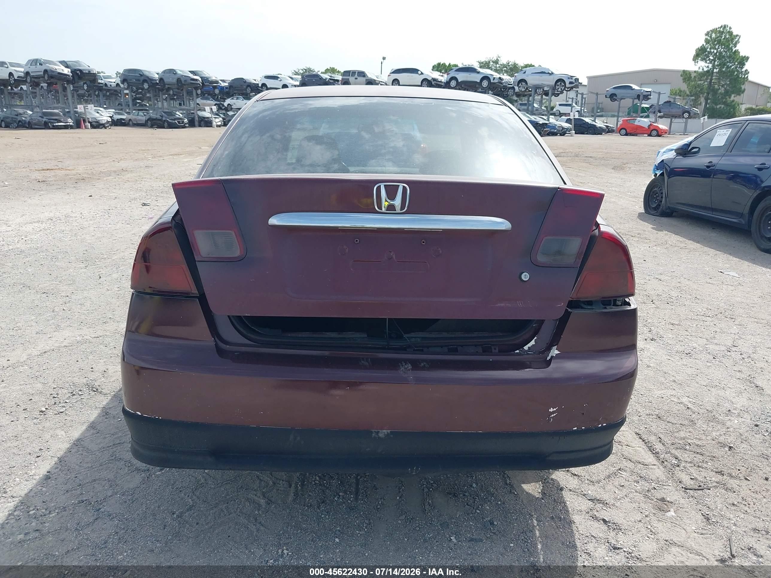 2002 Honda Civic Lx Purple vin: 2HGES16562H538159