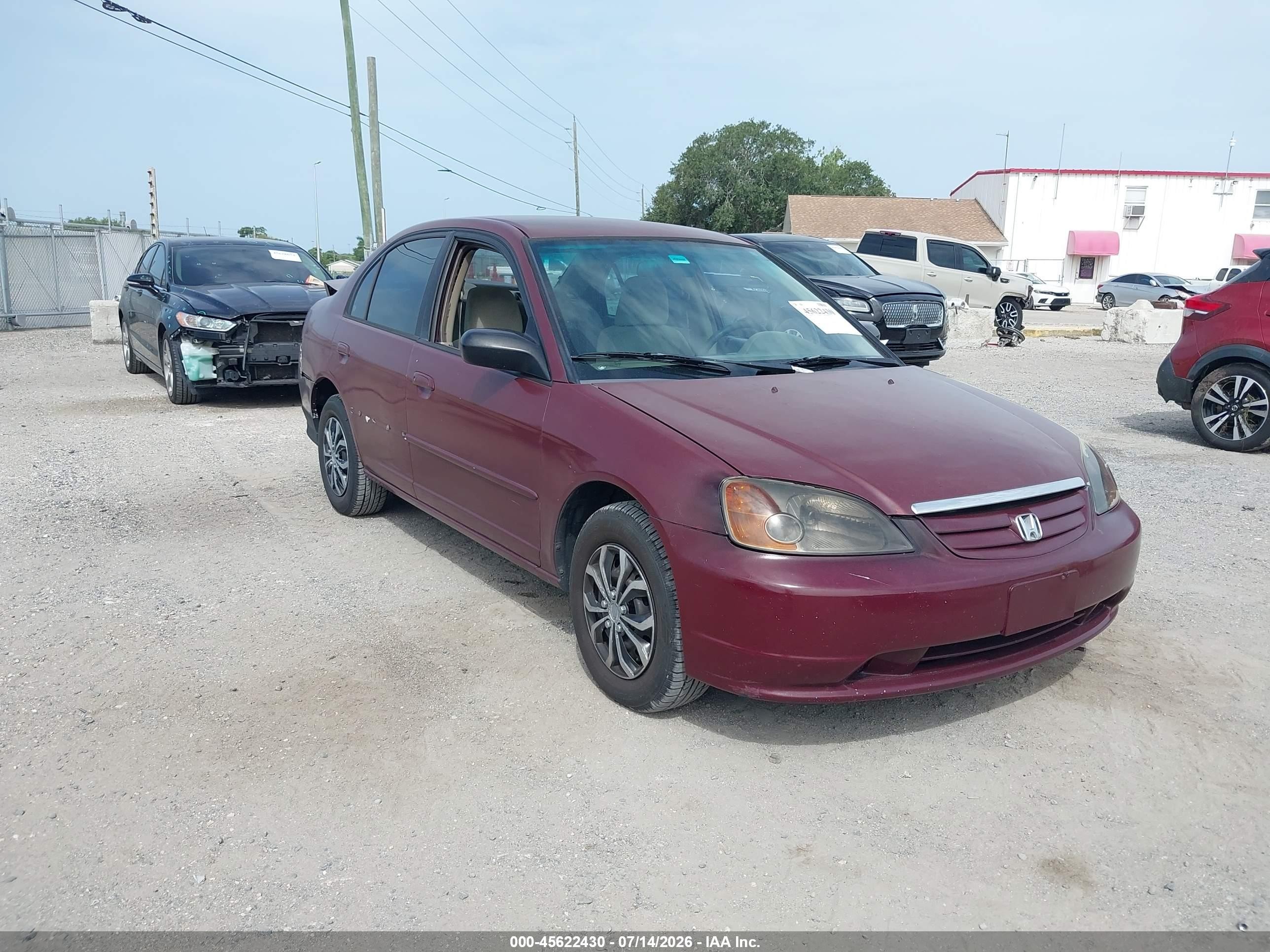 2002 Honda Civic Lx Purple vin: 2HGES16562H538159