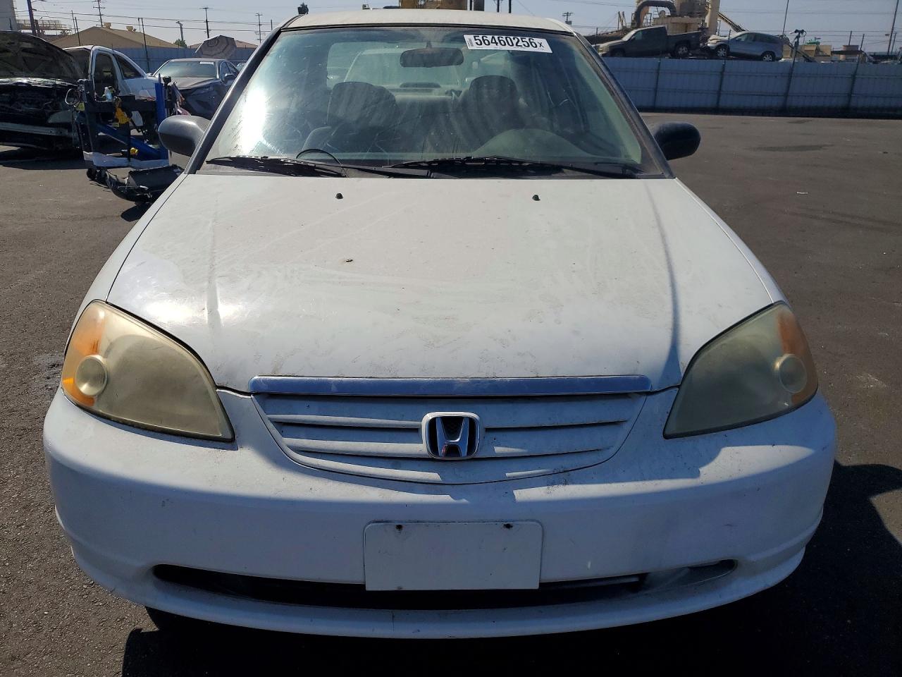 2002 Honda Civic Lx White vin: 2HGES16562H541420