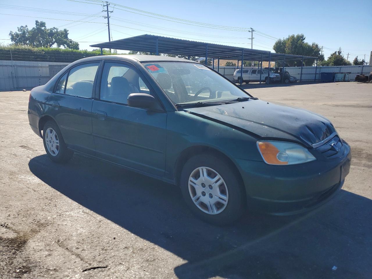 2002 Honda Civic Lx Green vin: 2HGES16562H543846