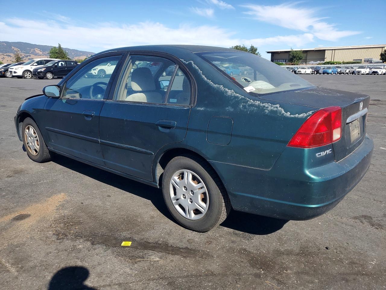 2002 Honda Civic Lx Green vin: 2HGES16562H543846