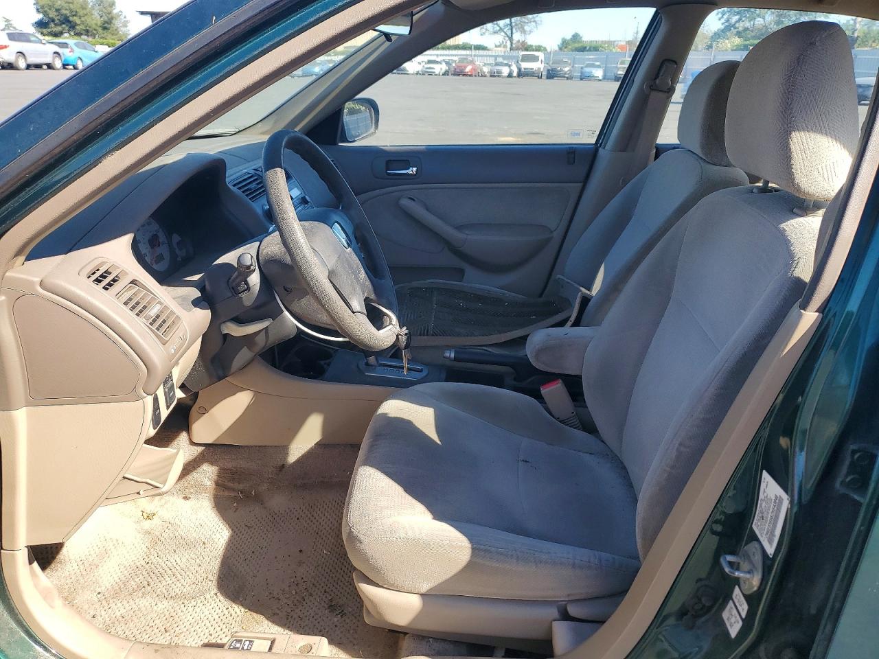 2002 Honda Civic Lx Green vin: 2HGES16562H543846