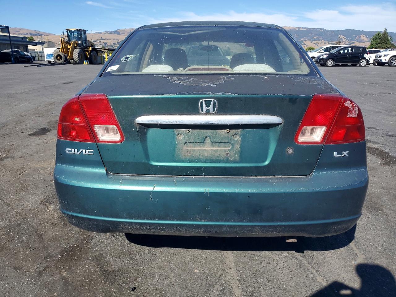 2002 Honda Civic Lx Green vin: 2HGES16562H543846