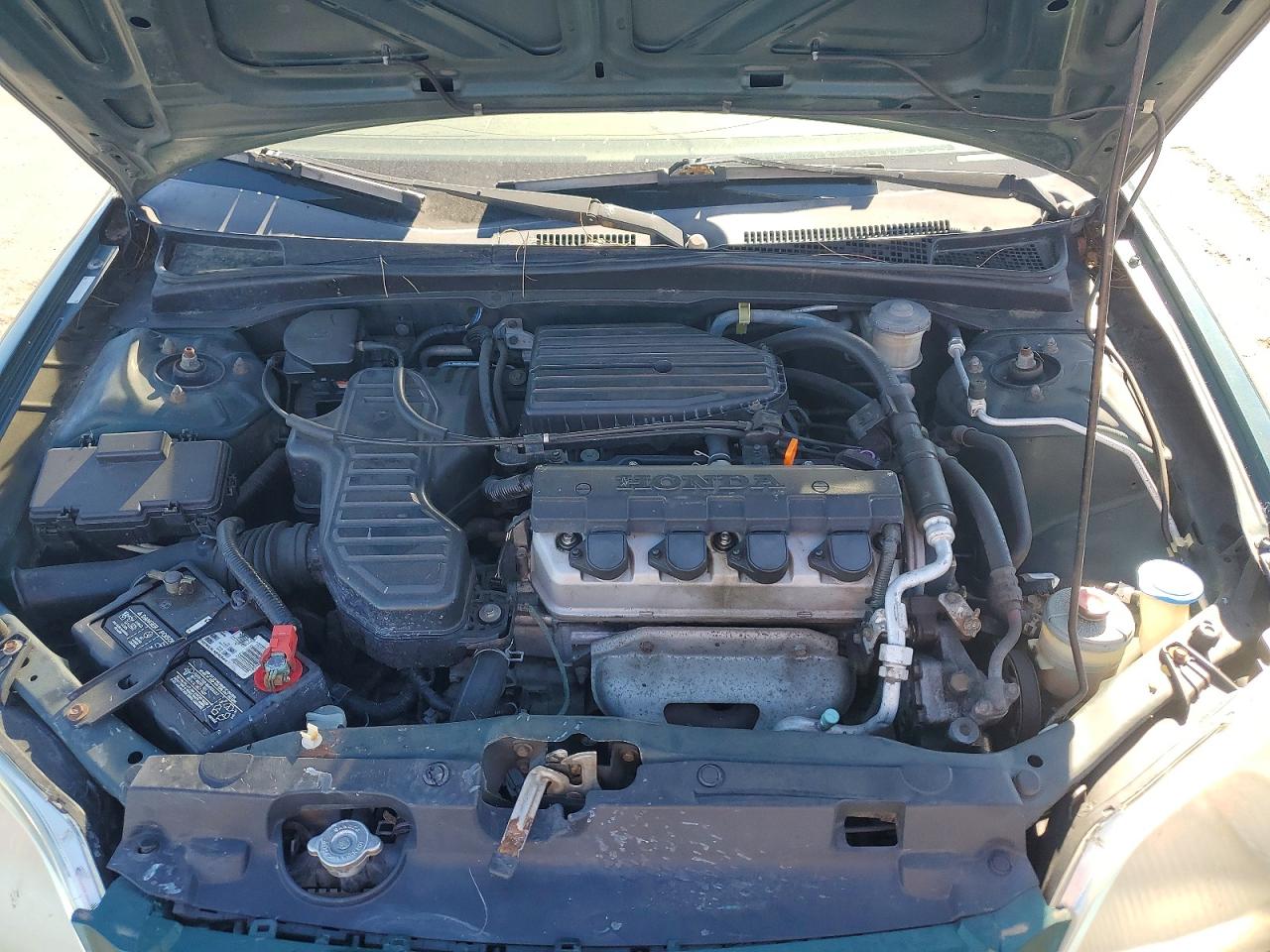 2002 Honda Civic Lx Green vin: 2HGES16562H543846