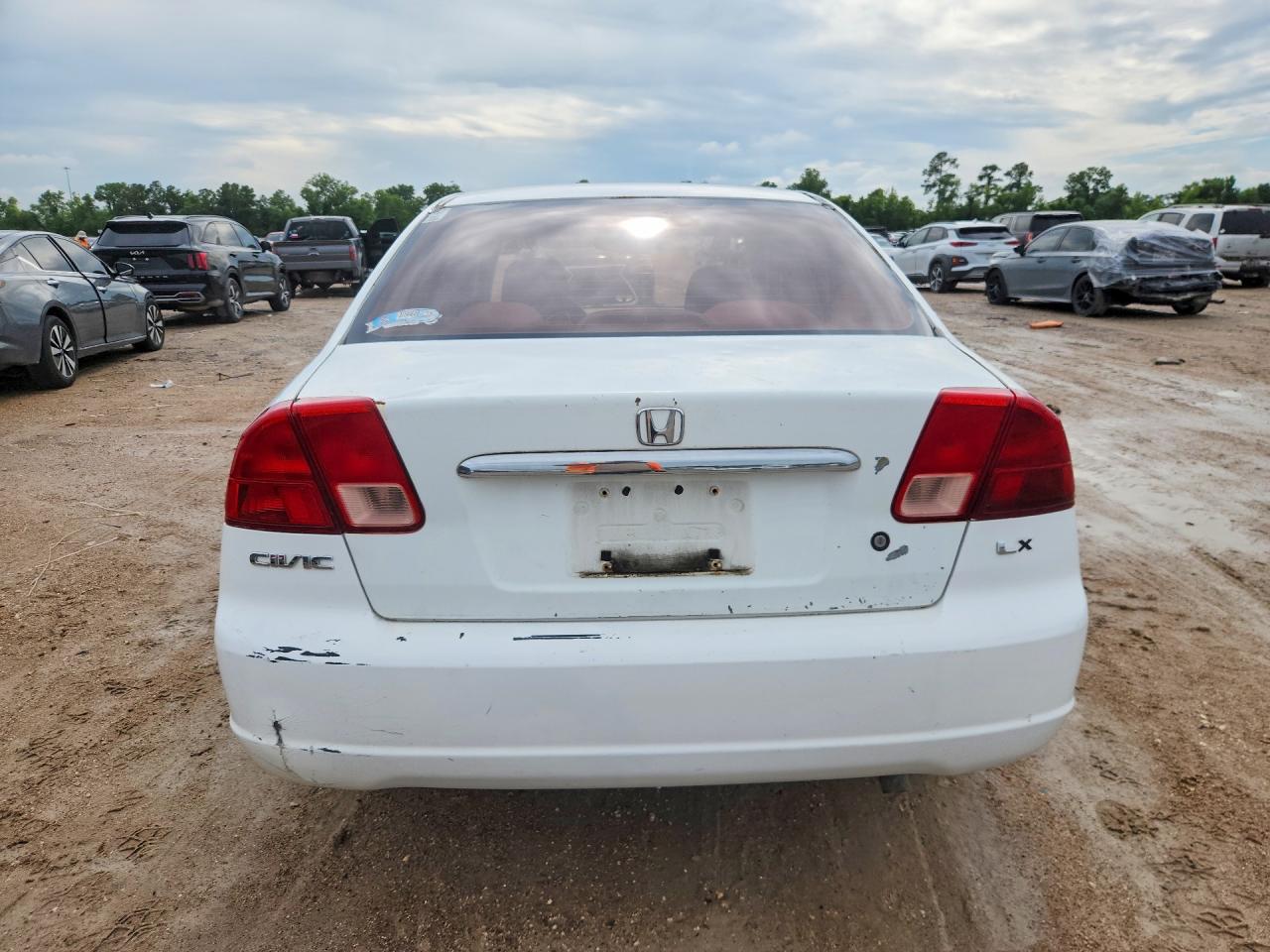 2002 Honda Civic Lx White vin: 2HGES16562H570223