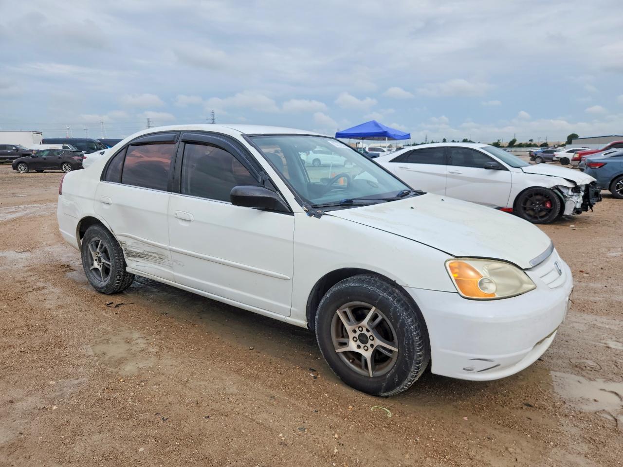 2002 Honda Civic Lx White vin: 2HGES16562H570223