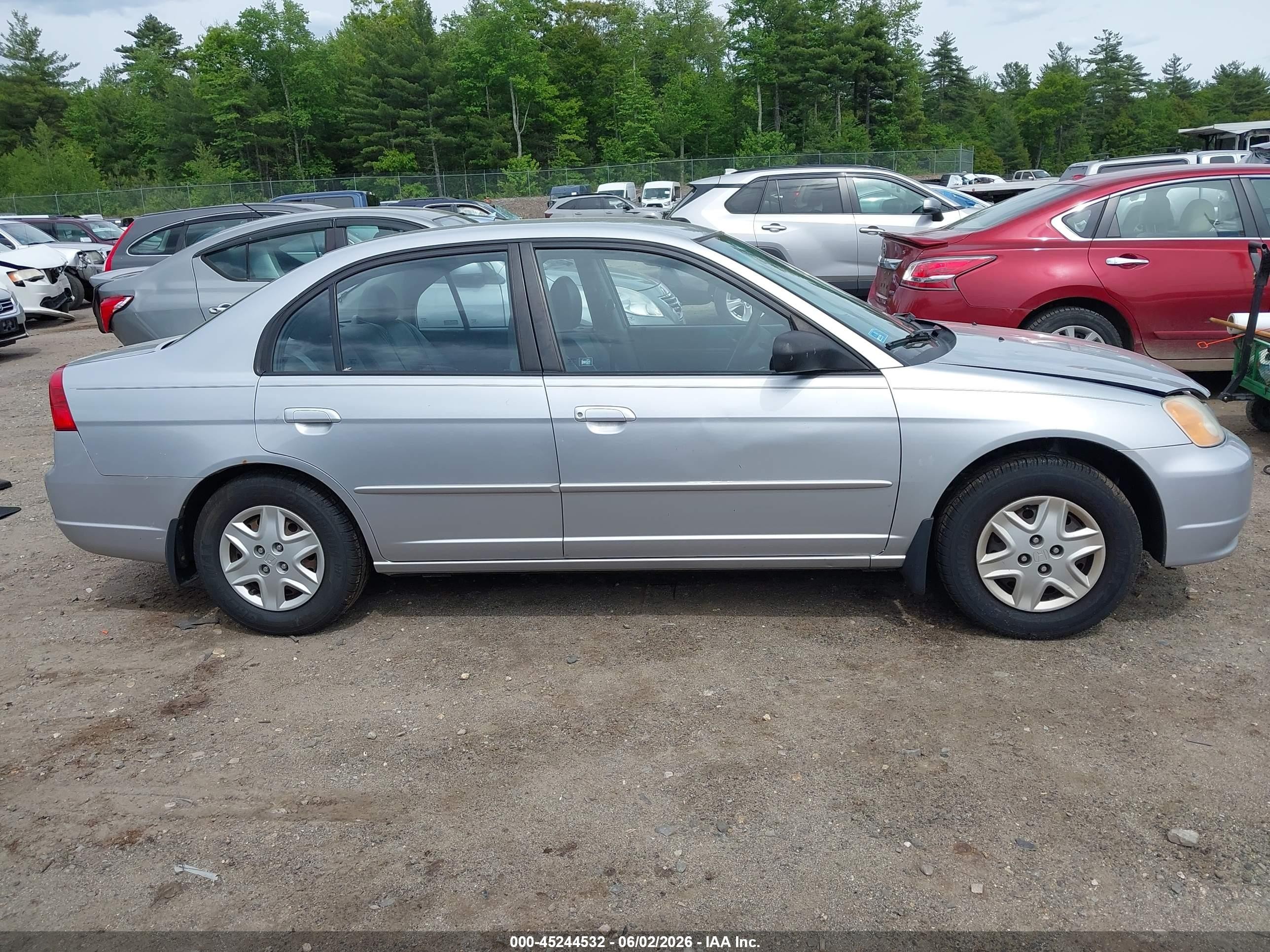 2003 Honda Civic Lx Silver vin: 2HGES16563H583085