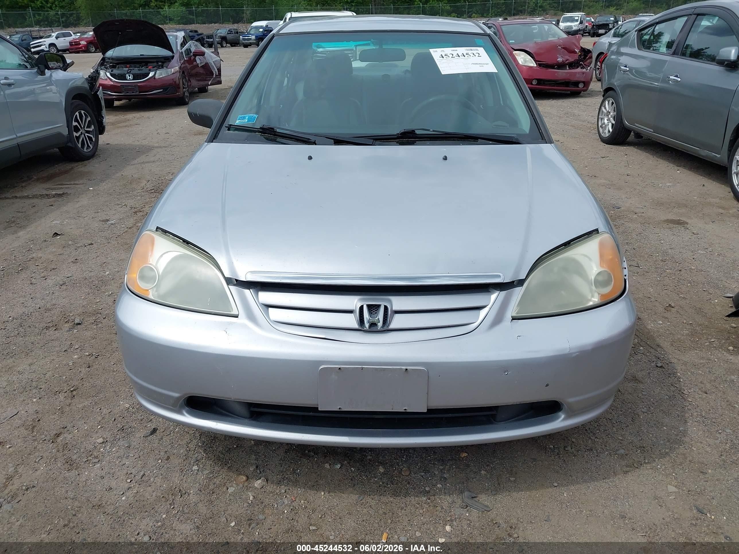 2003 Honda Civic Lx Silver vin: 2HGES16563H583085
