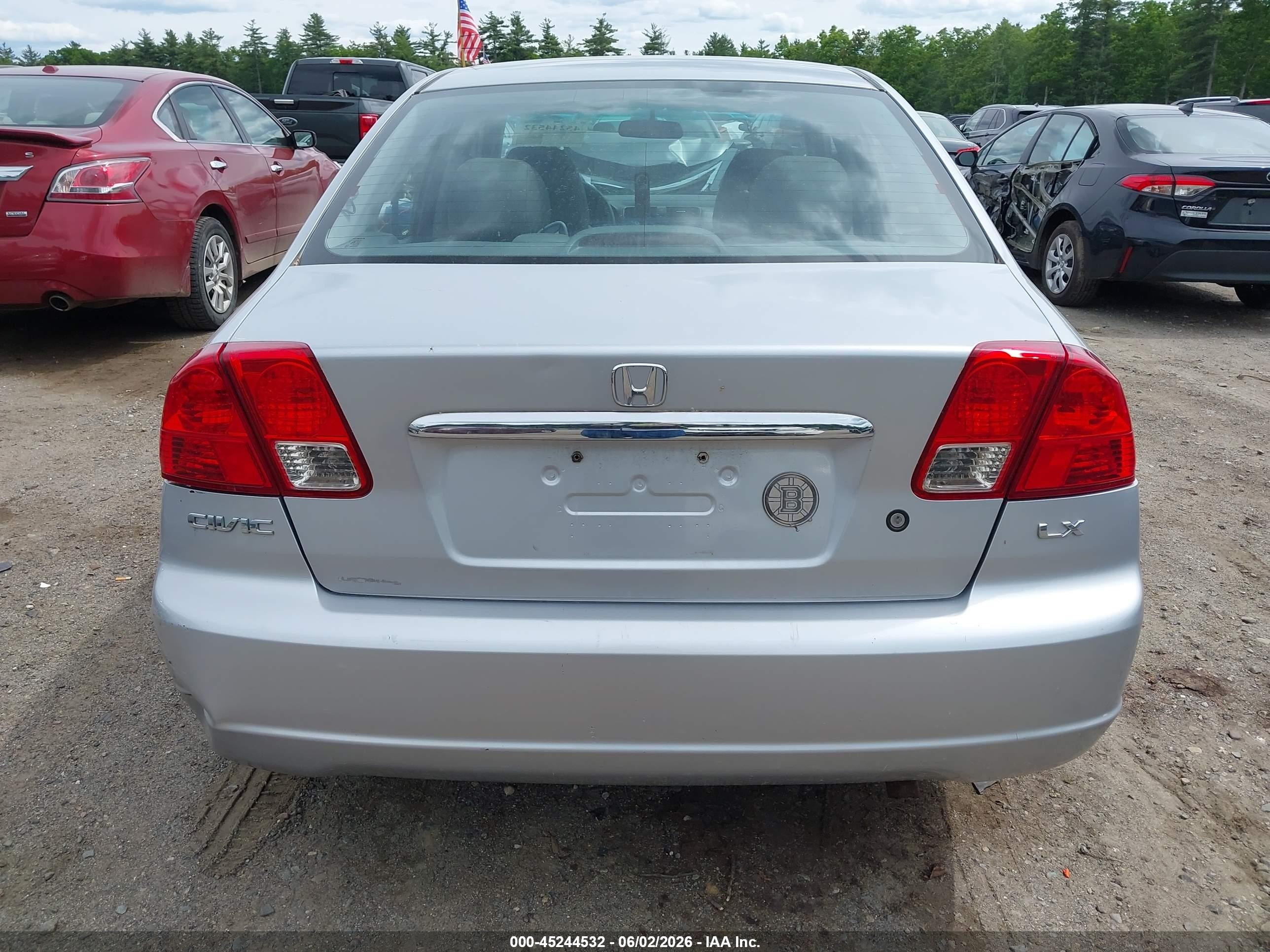 2003 Honda Civic Lx Silver vin: 2HGES16563H583085