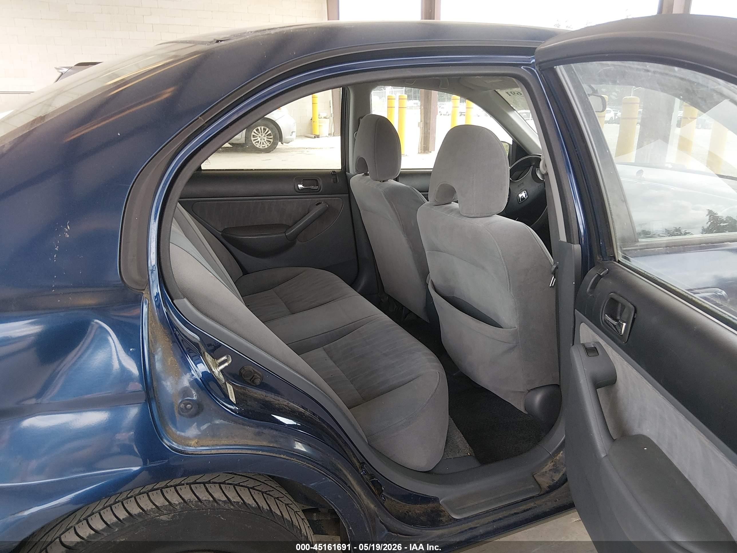 2003 Honda Civic Lx Blue vin: 2HGES16563H609958