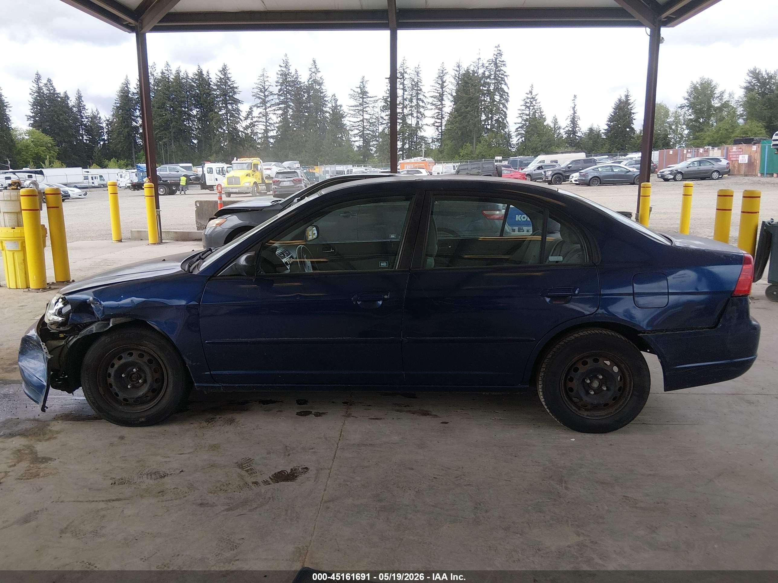 2003 Honda Civic Lx Blue vin: 2HGES16563H609958