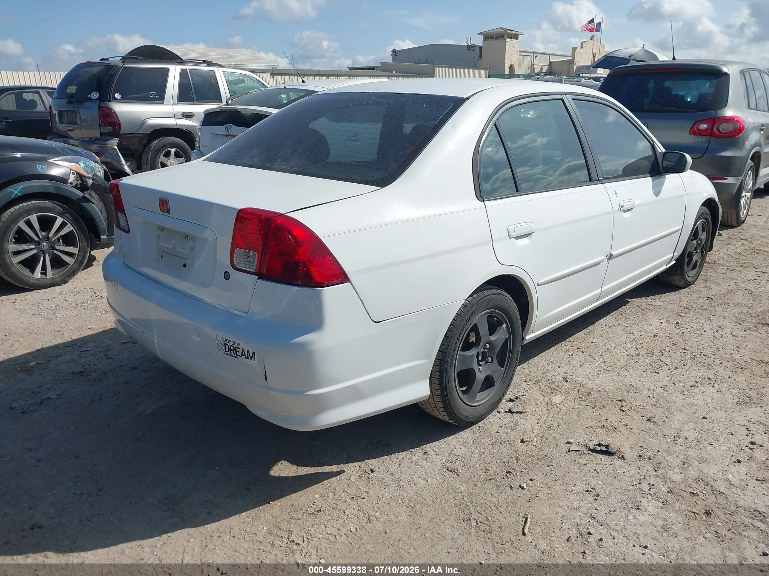 2004 Honda Civic Lx White vin: 2HGES16564H541646