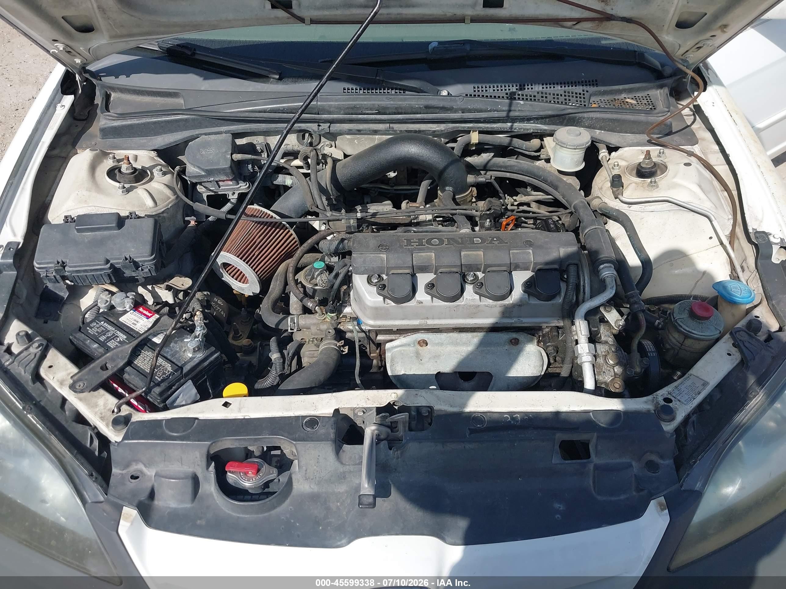 2004 Honda Civic Lx White vin: 2HGES16564H541646