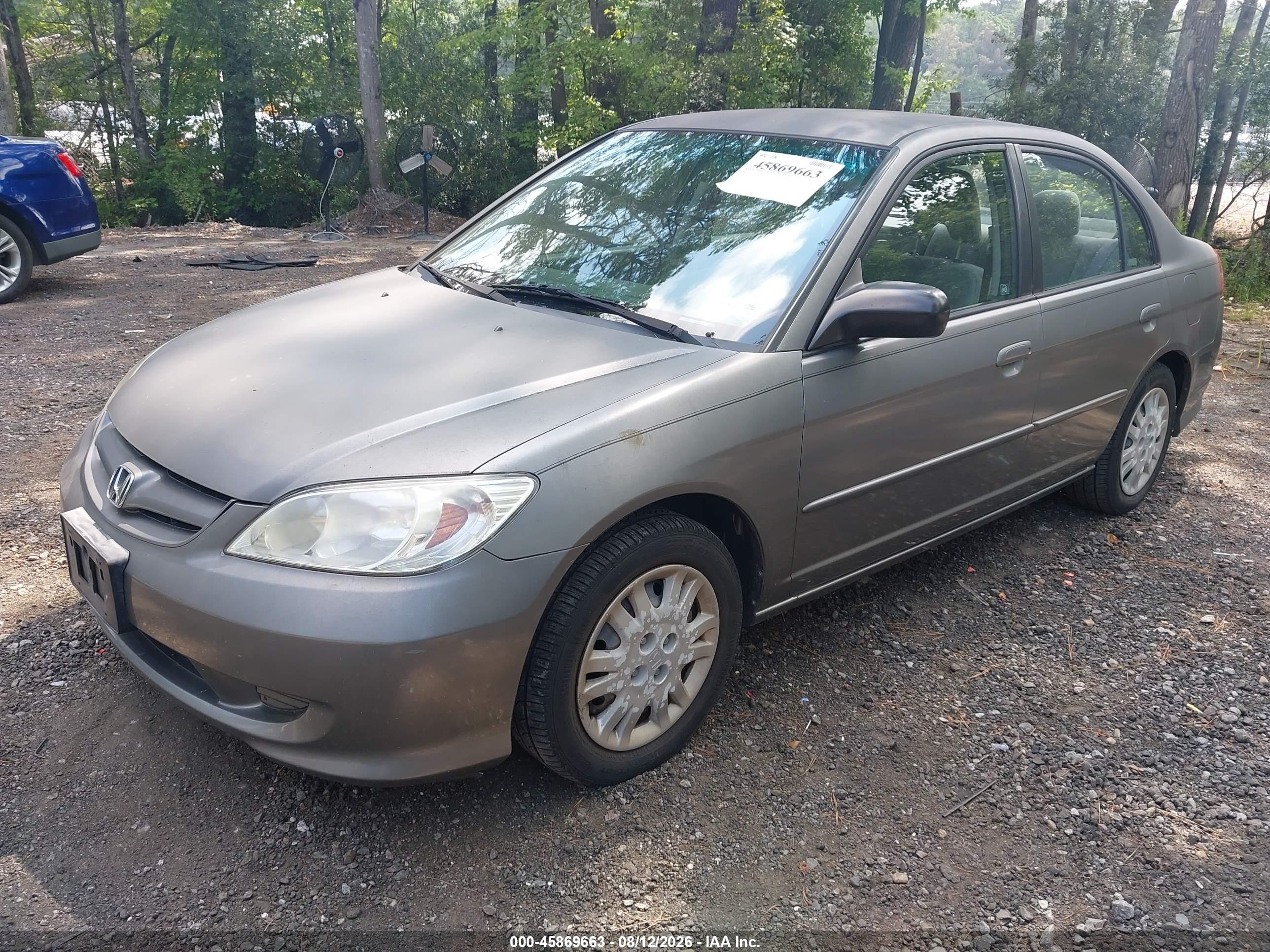 2004 Honda Civic Lx Gray vin: 2HGES16564H618211