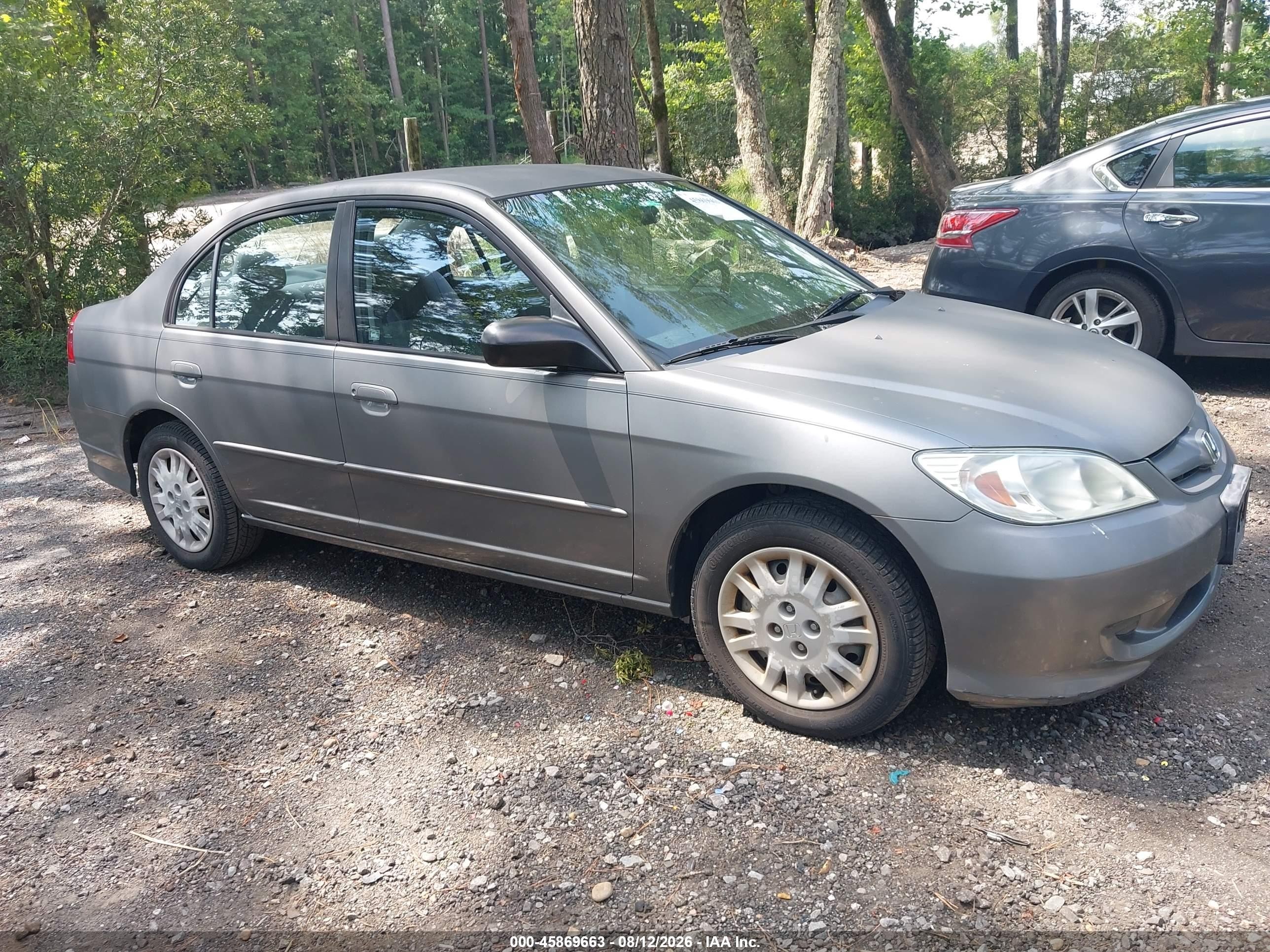 2004 Honda Civic Lx Gray vin: 2HGES16564H618211