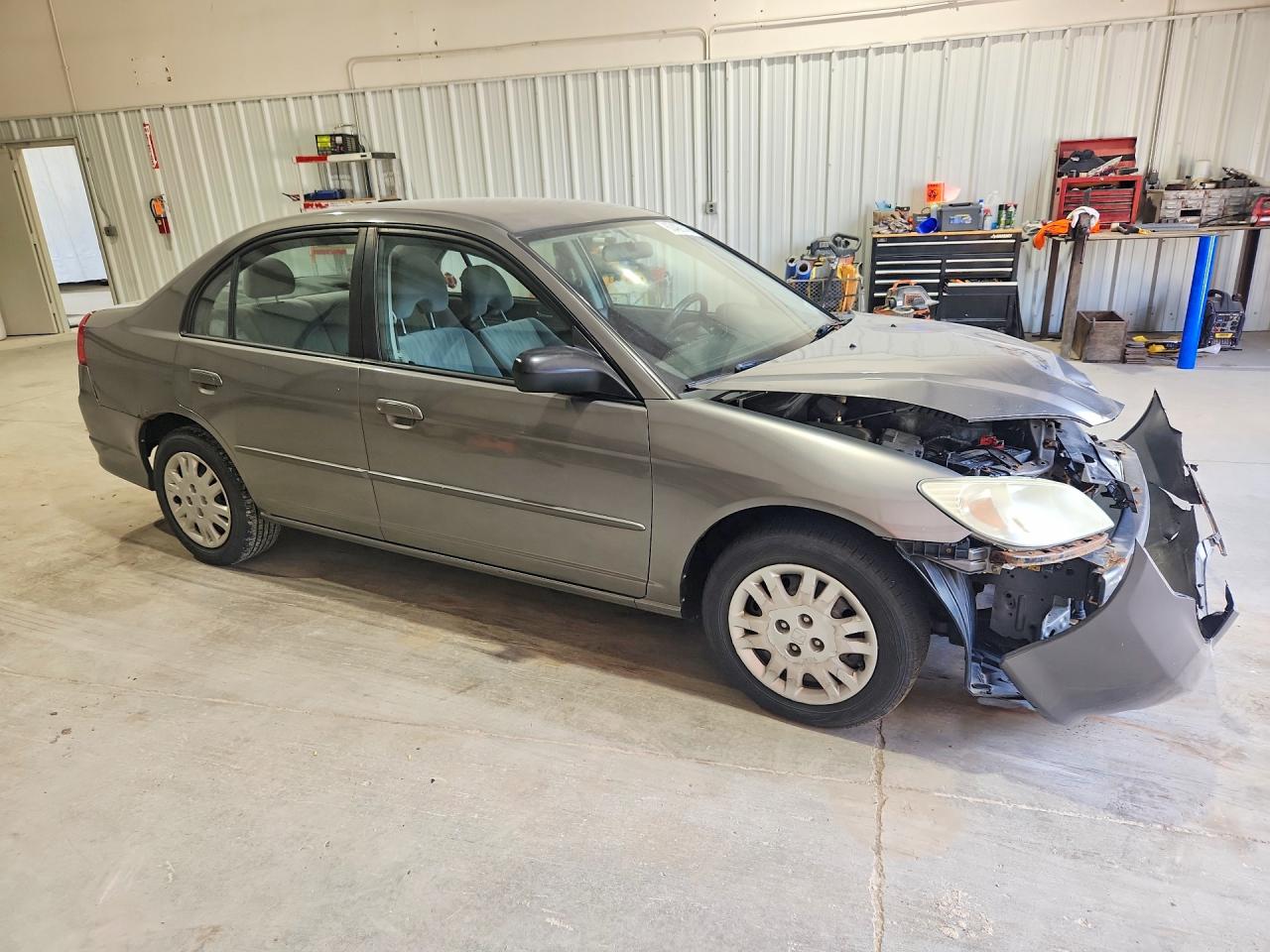 2005 Honda Civic Lx Gray vin: 2HGES16565H515436