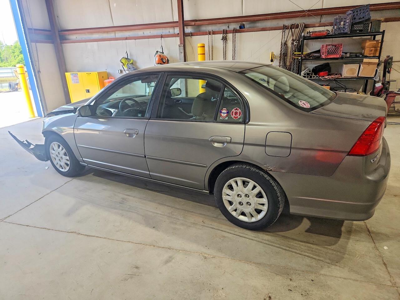2005 Honda Civic Lx Gray vin: 2HGES16565H515436