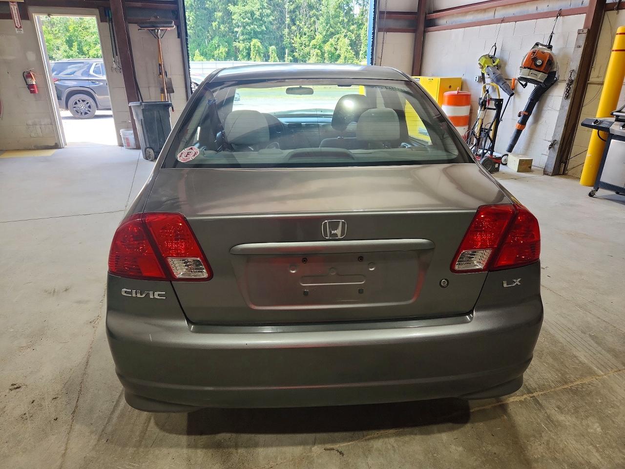 2005 Honda Civic Lx Gray vin: 2HGES16565H515436