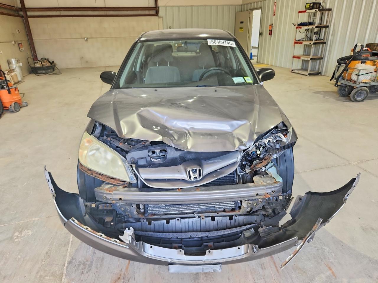 2005 Honda Civic Lx Gray vin: 2HGES16565H515436