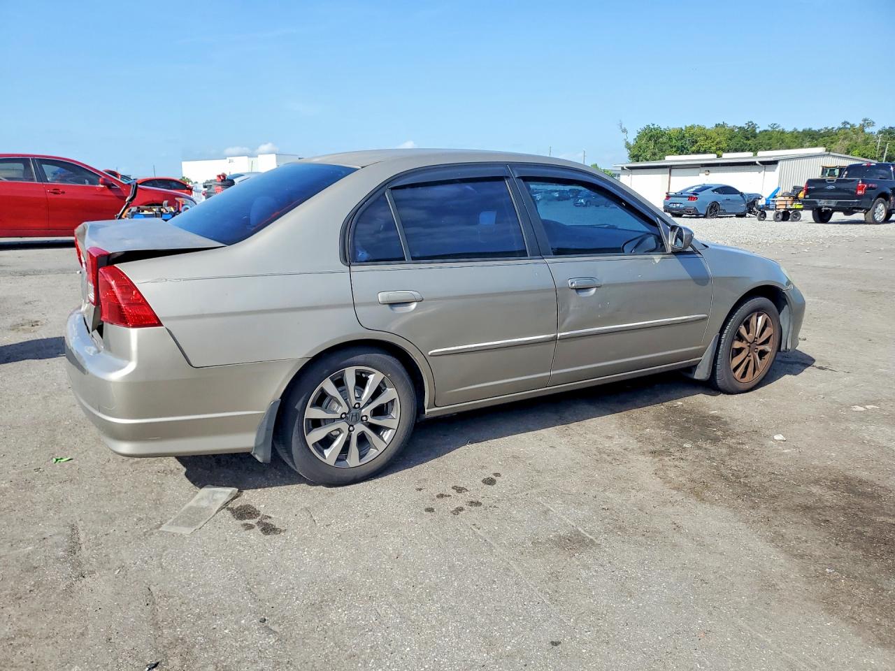 2005 Honda Civic Lx Tan vin: 2HGES16565H525934