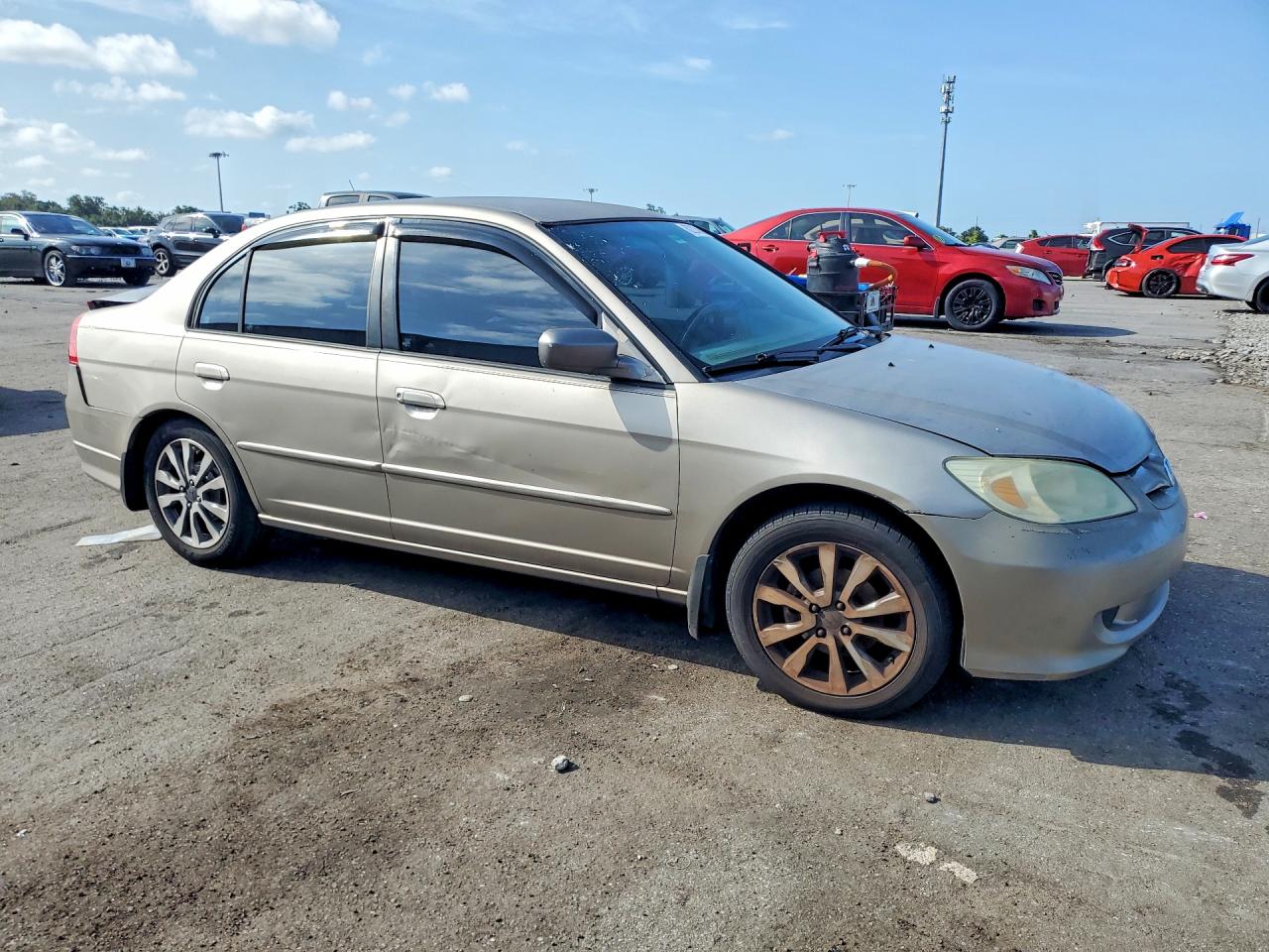 2005 Honda Civic Lx Tan vin: 2HGES16565H525934