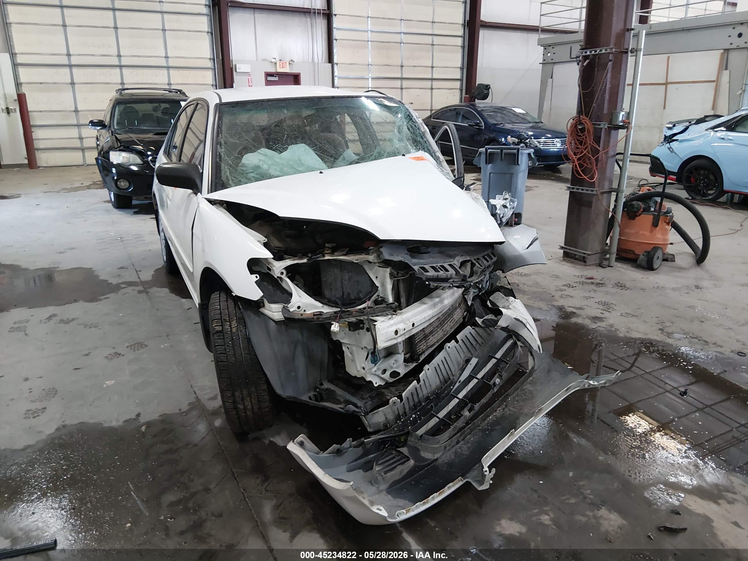 2005 Honda Civic Lx Белый vin: 2HGES16565H545939