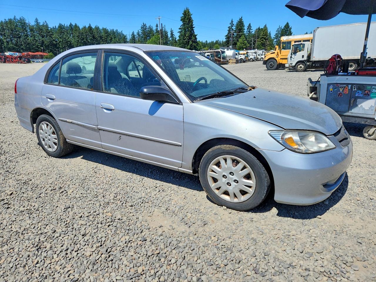 2005 Honda Civic Lx Серебряный vin: 2HGES16565H548694