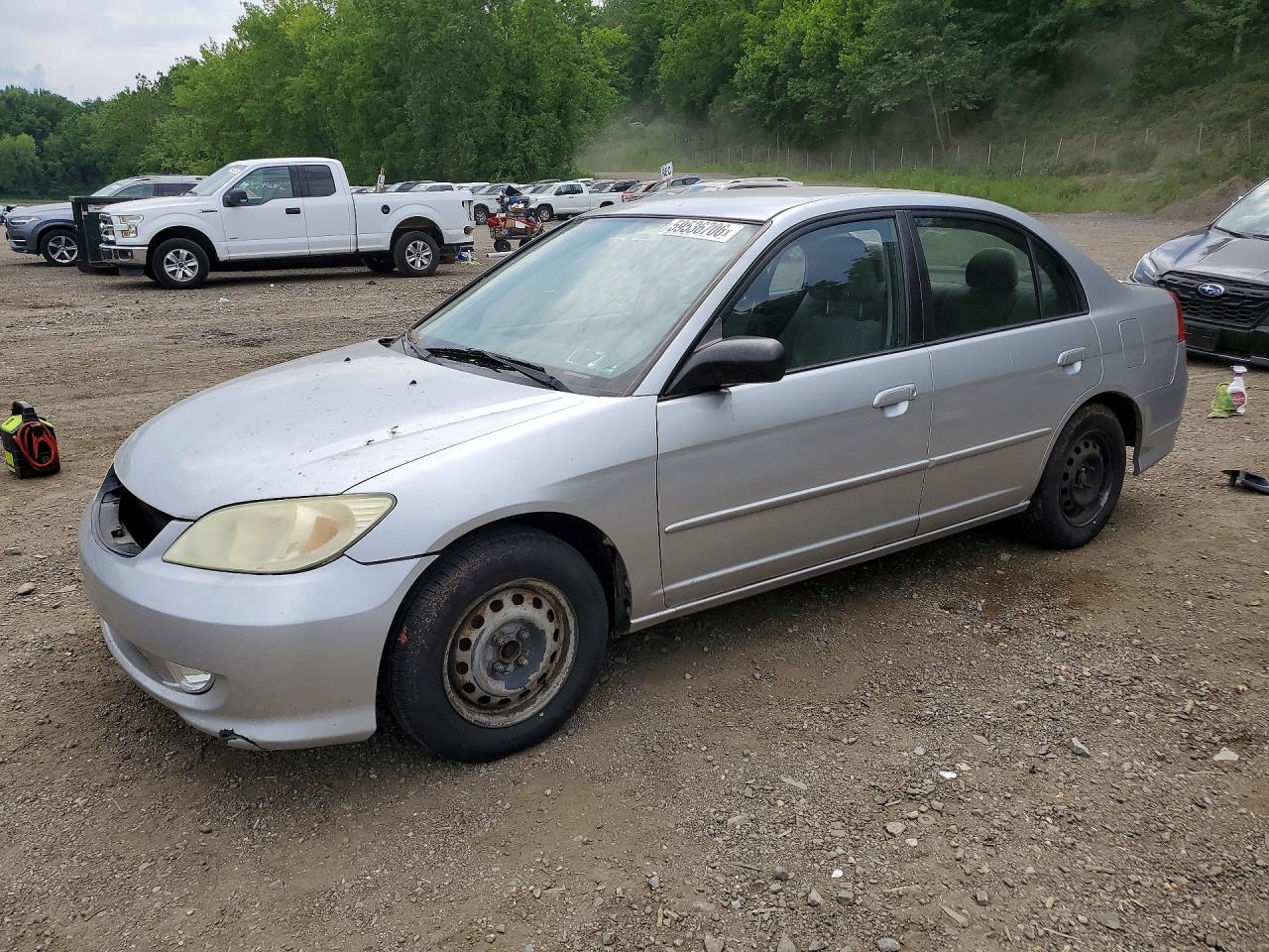 2005 Honda Civic Lx Серебряный vin: 2HGES16565H566631