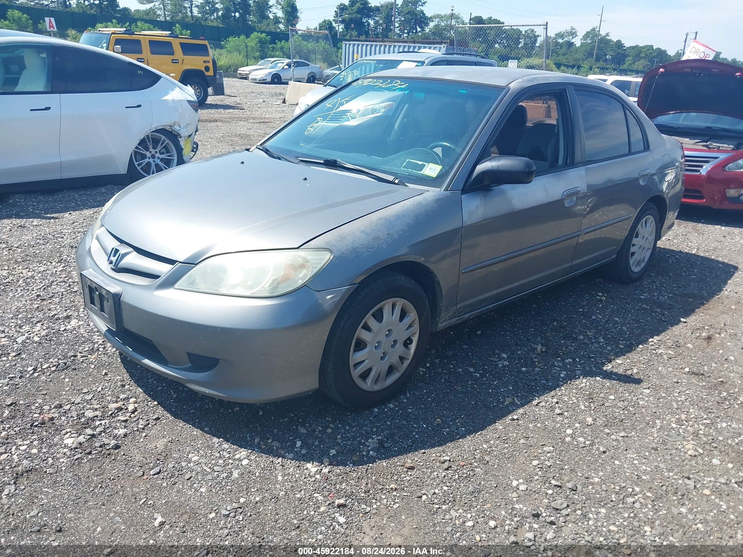 2005 Honda Civic Lx Silver vin: 2HGES16565H582263