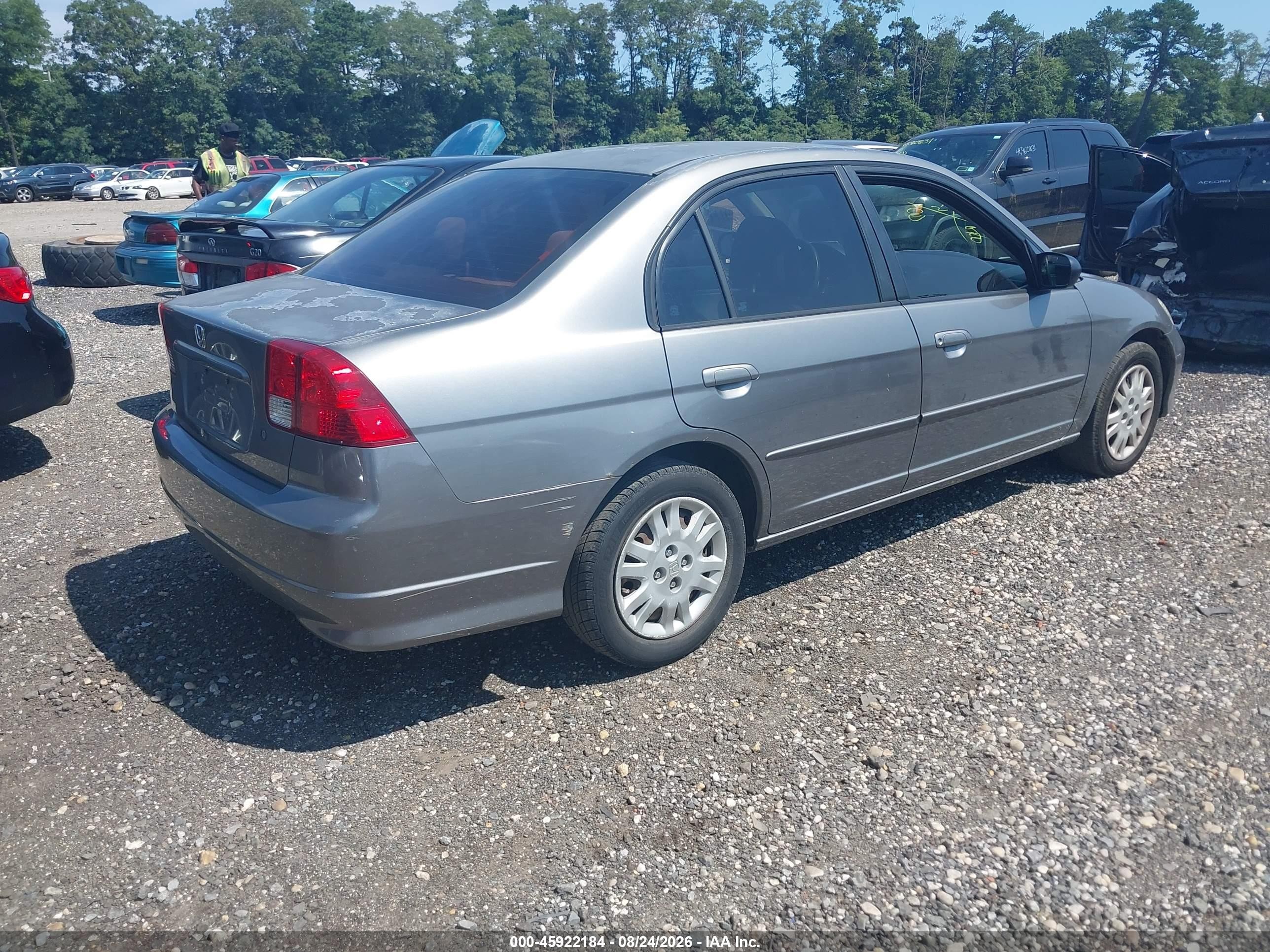 2005 Honda Civic Lx Silver vin: 2HGES16565H582263