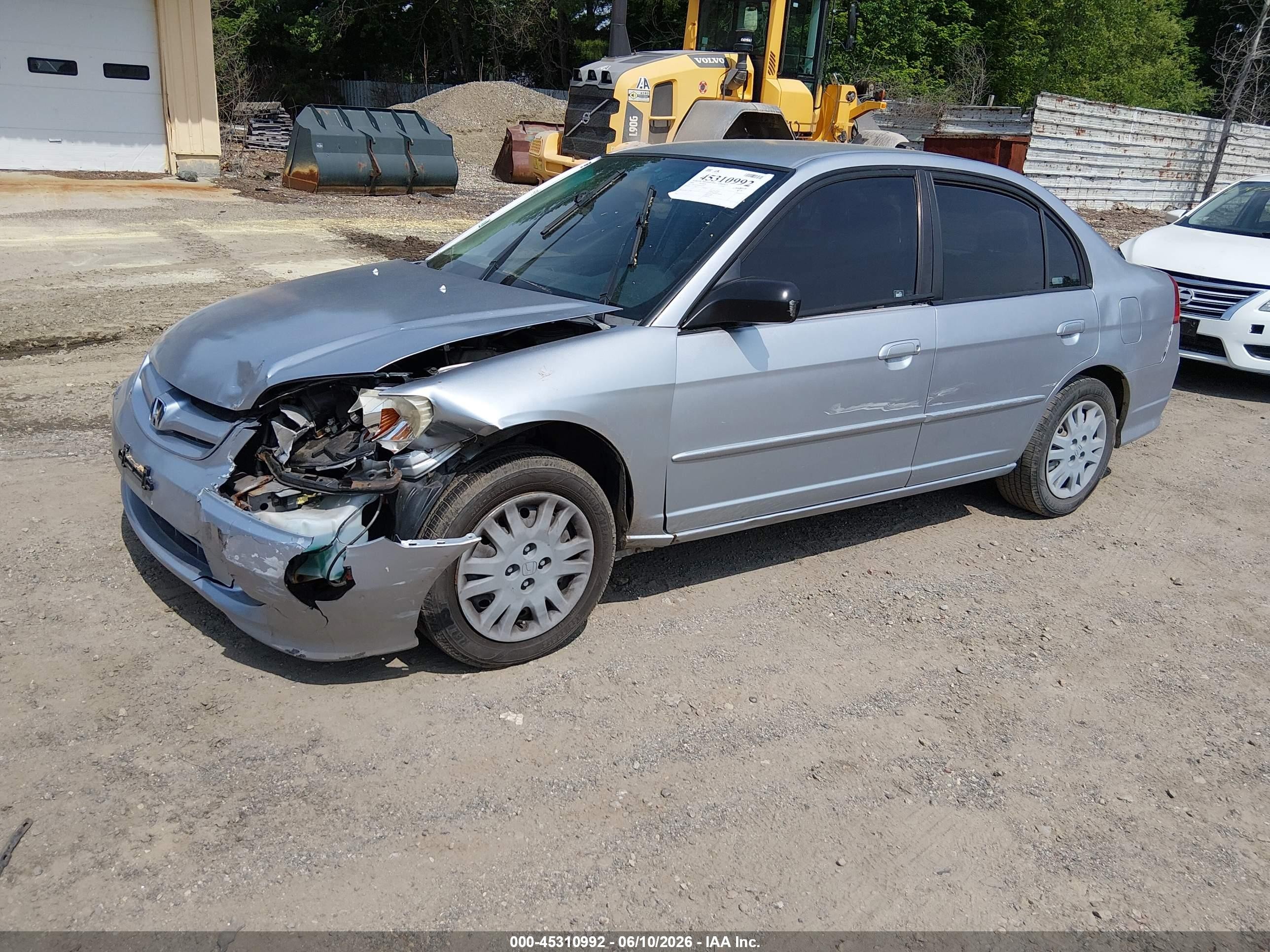 2005 Honda Civic Lx Silver vin: 2HGES16565H595224