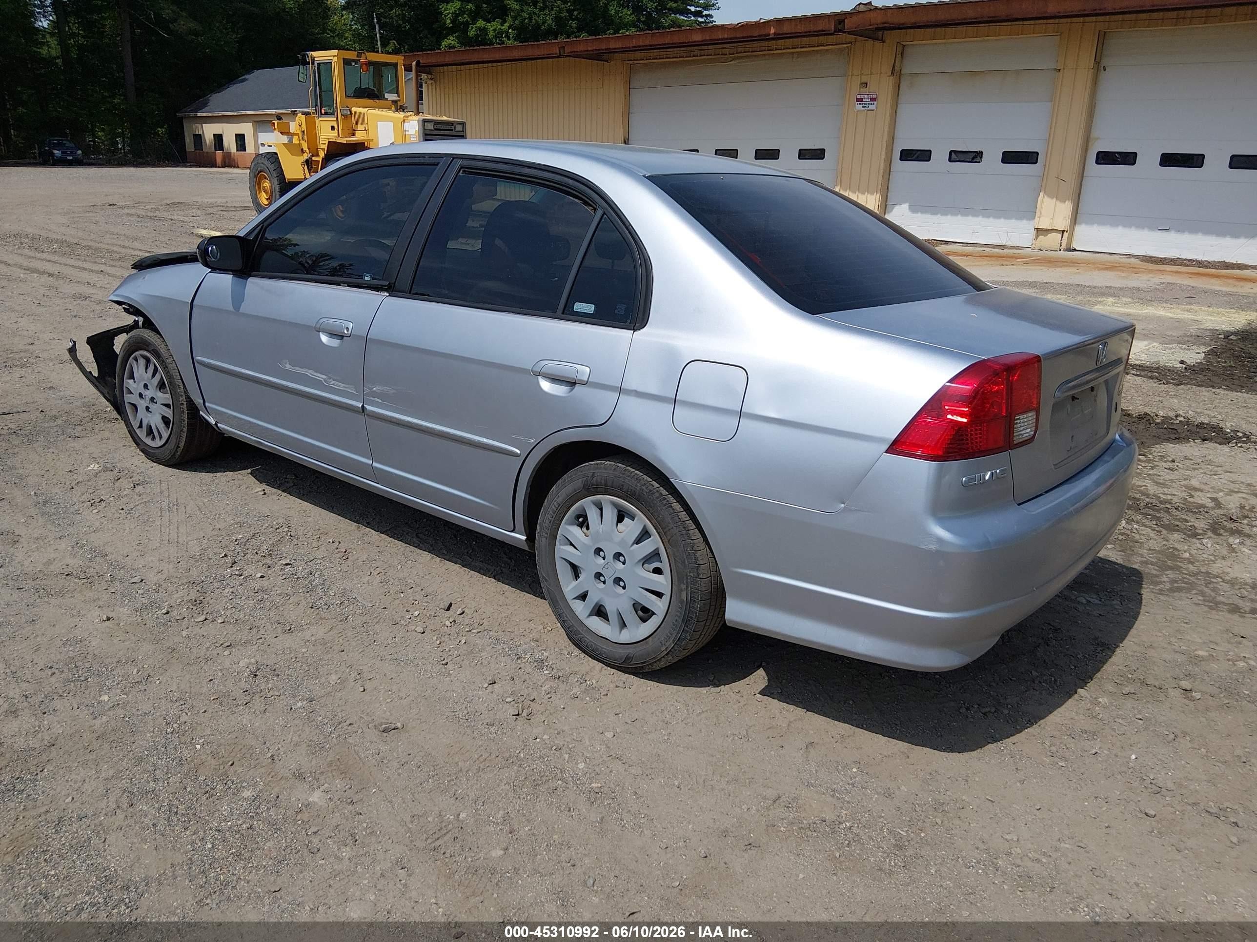 2005 Honda Civic Lx Silver vin: 2HGES16565H595224
