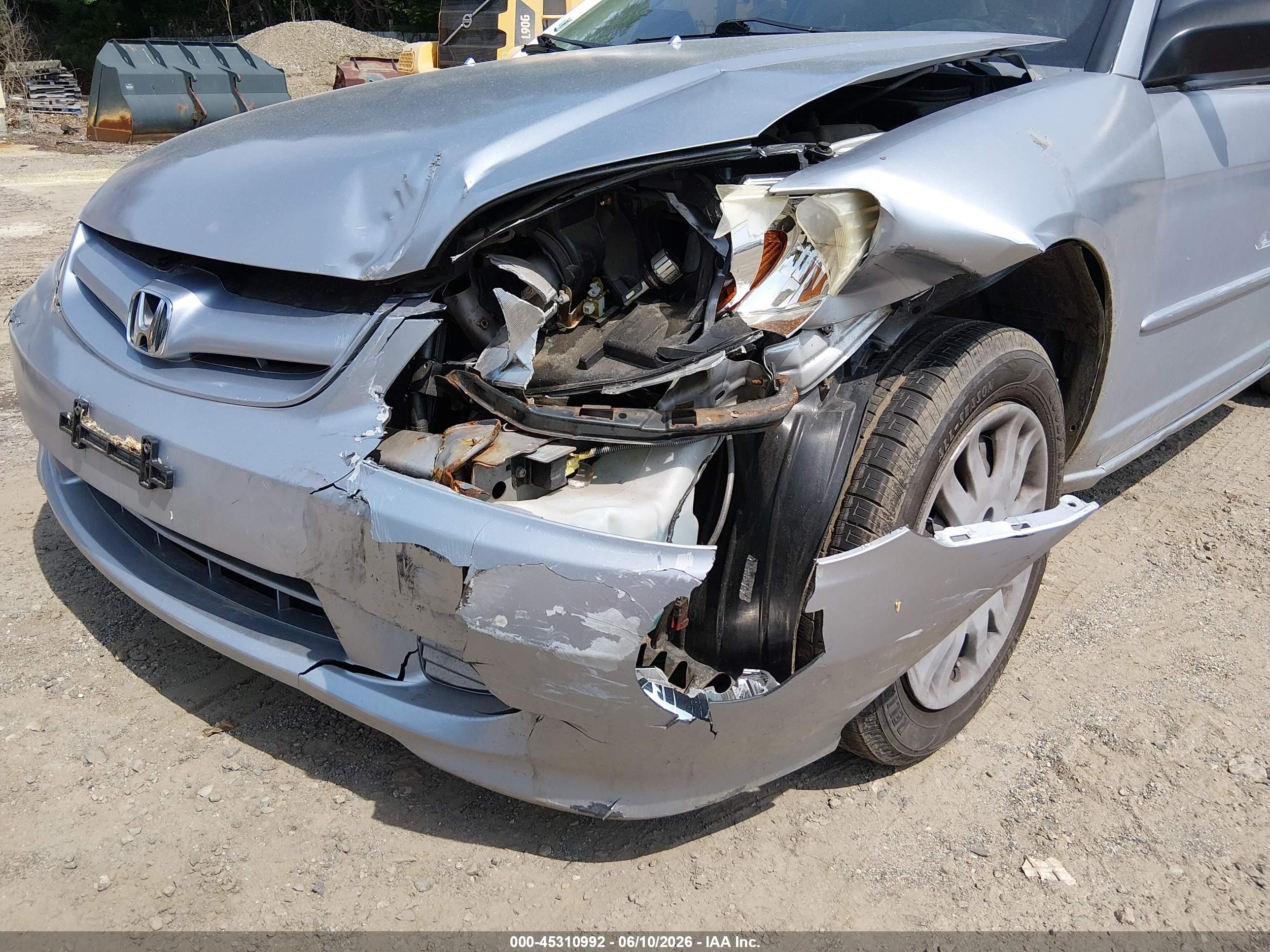 2005 Honda Civic Lx Silver vin: 2HGES16565H595224
