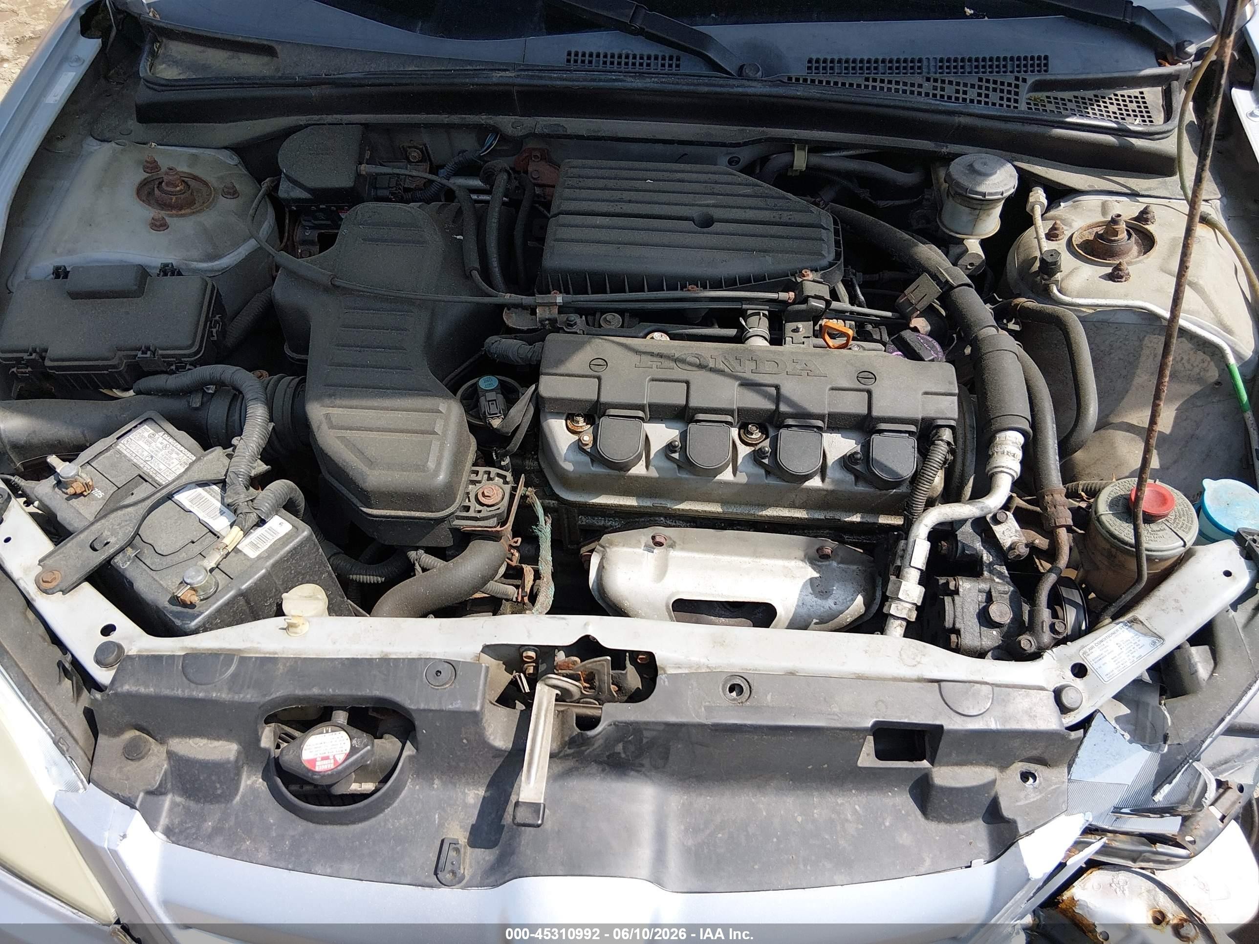 2005 Honda Civic Lx Silver vin: 2HGES16565H595224