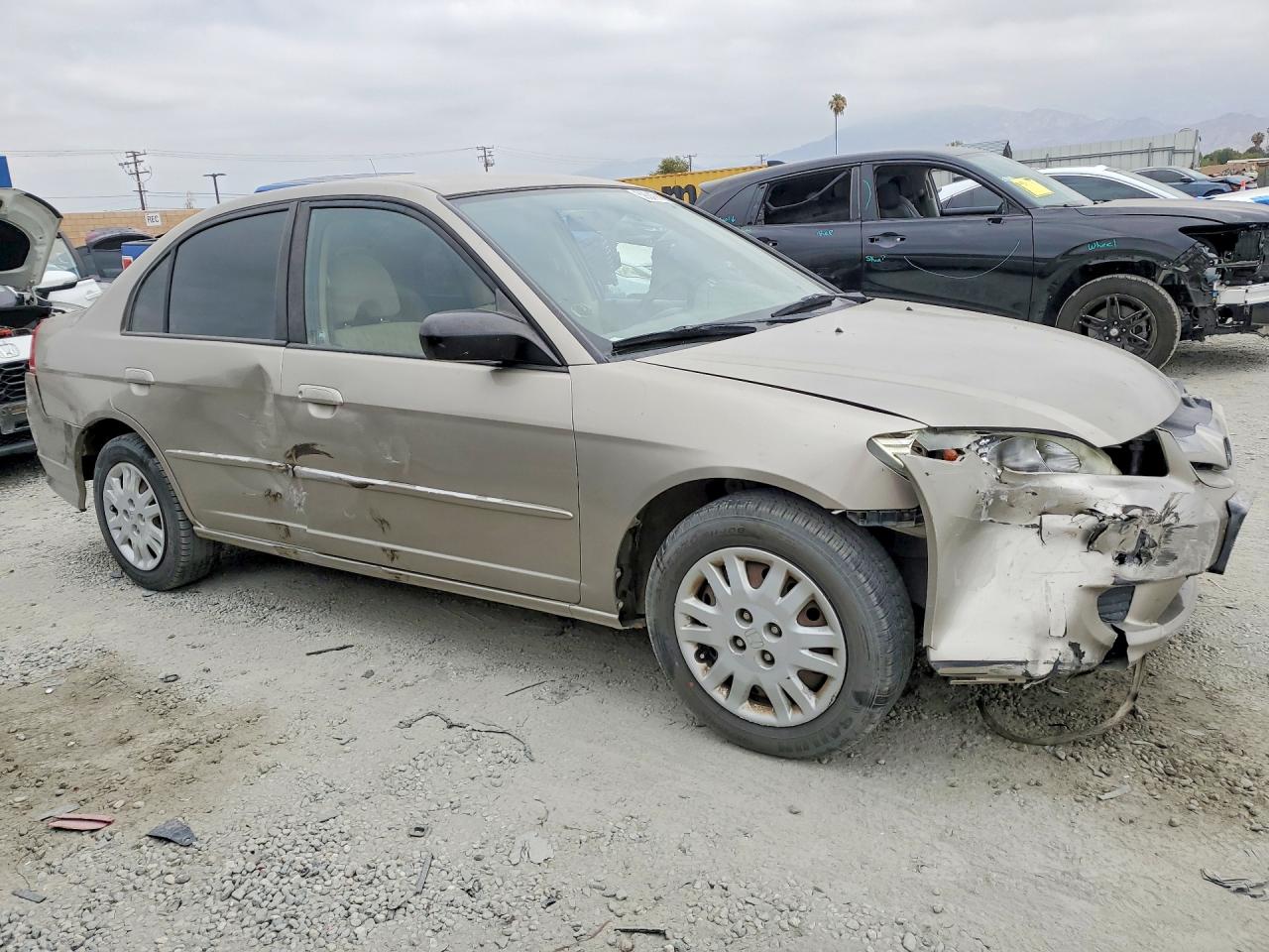2005 Honda Civic Lx Tan vin: 2HGES16565H602060