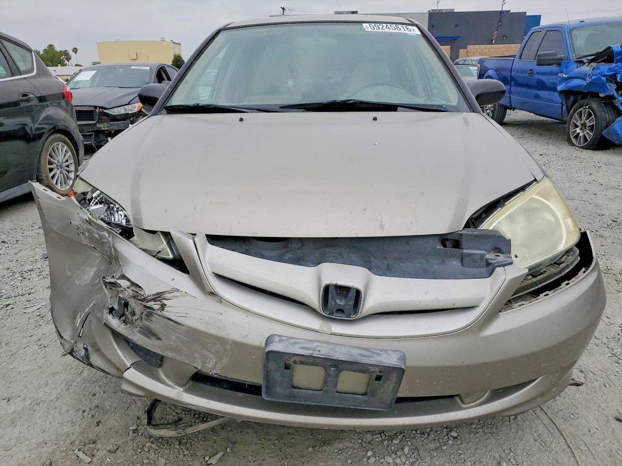 2005 Honda Civic Lx Tan vin: 2HGES16565H602060