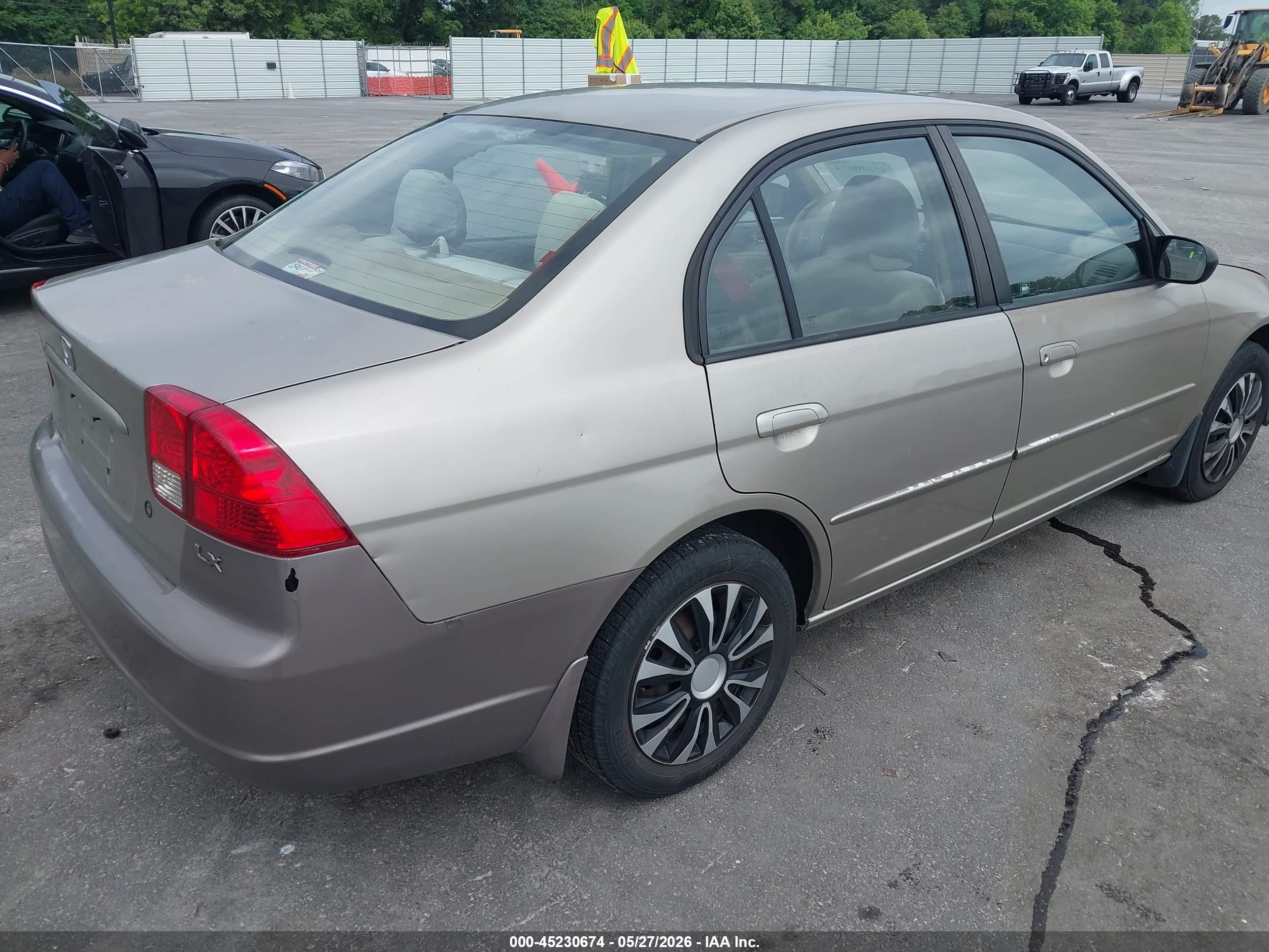 2005 Honda Civic Lx Tan vin: 2HGES16565H604259