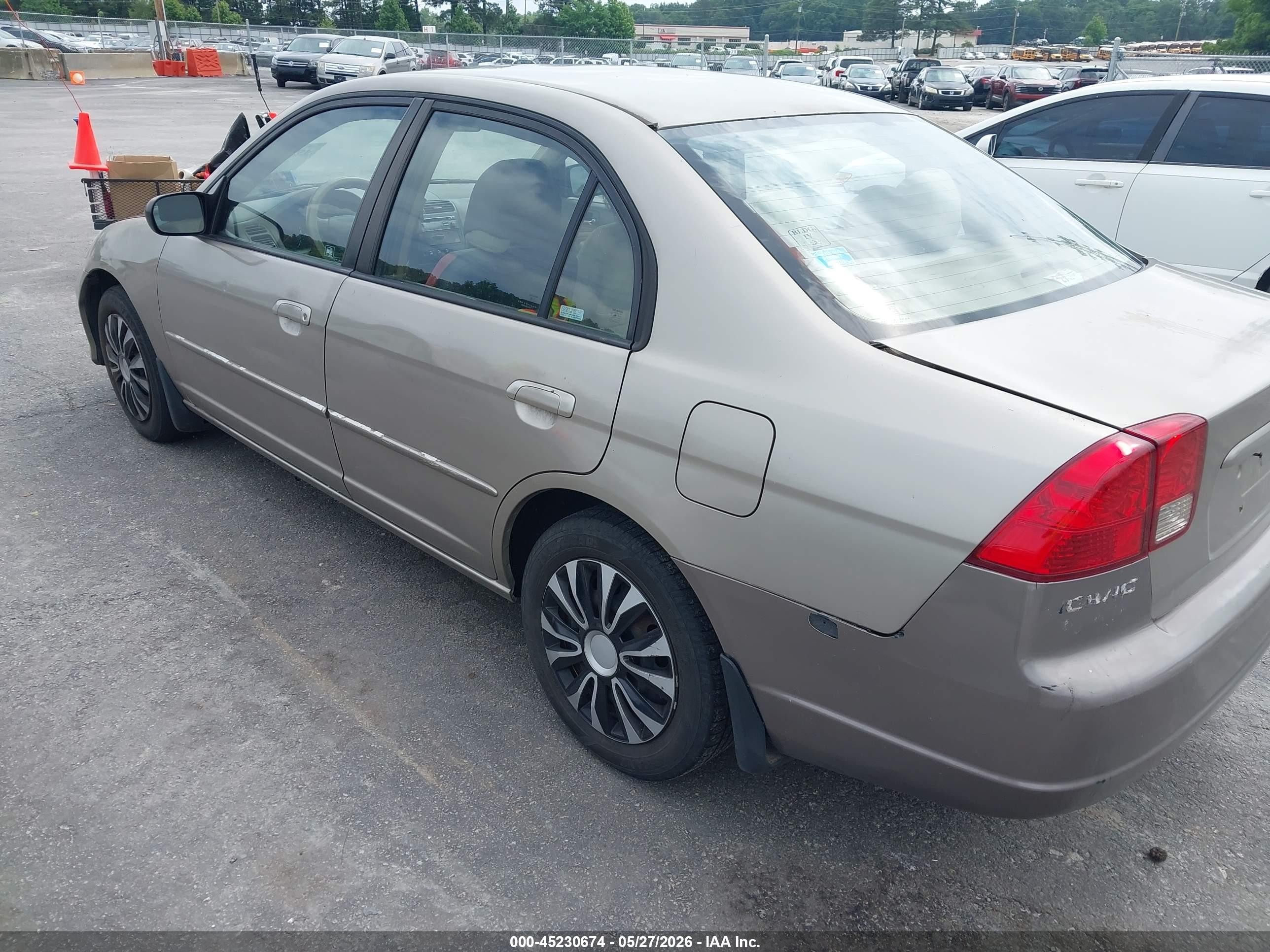 2005 Honda Civic Lx Tan vin: 2HGES16565H604259