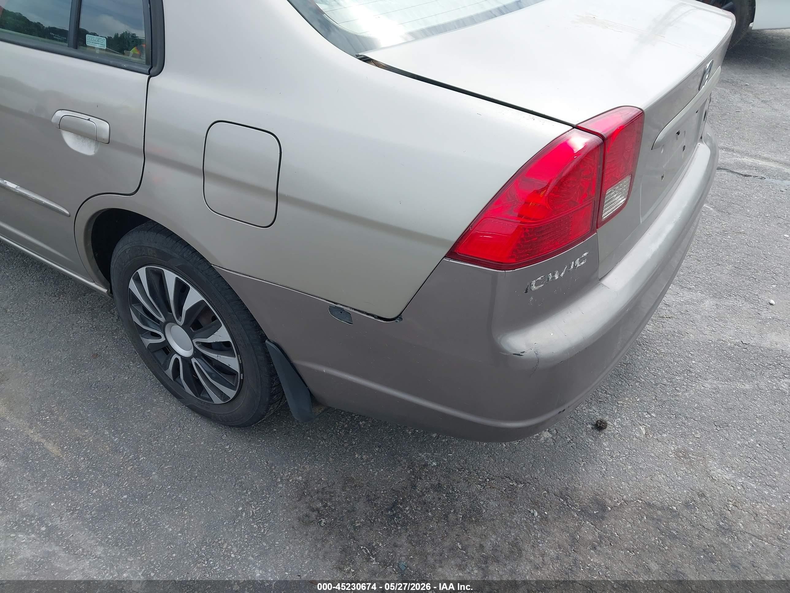 2005 Honda Civic Lx Tan vin: 2HGES16565H604259