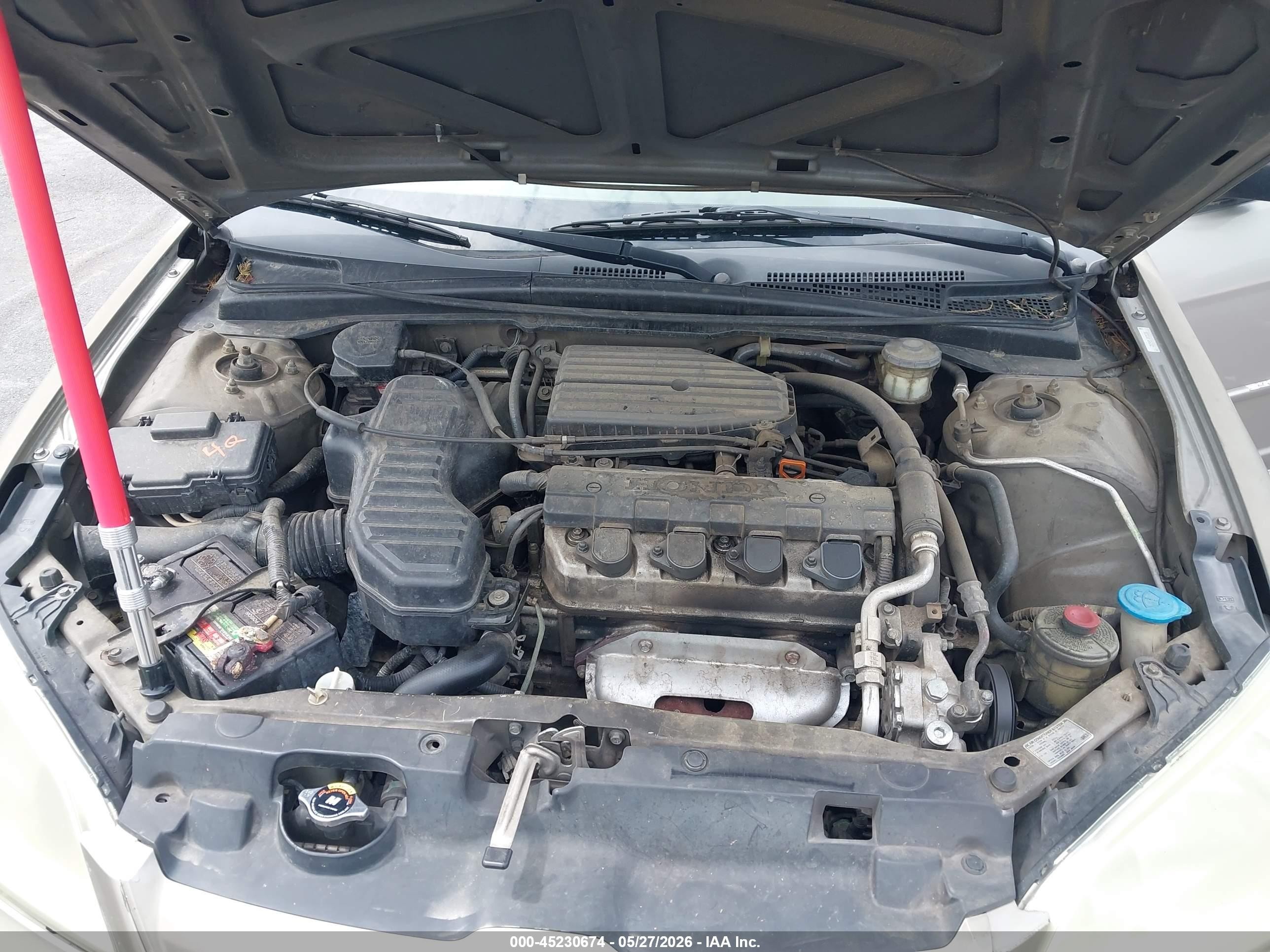 2005 Honda Civic Lx Tan vin: 2HGES16565H604259