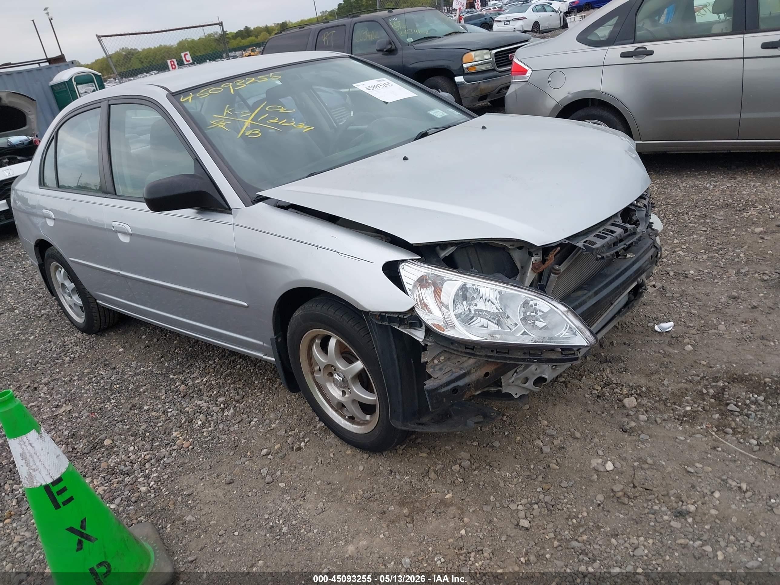 2005 Honda Civic Lx Белый vin: 2HGES16565H615438