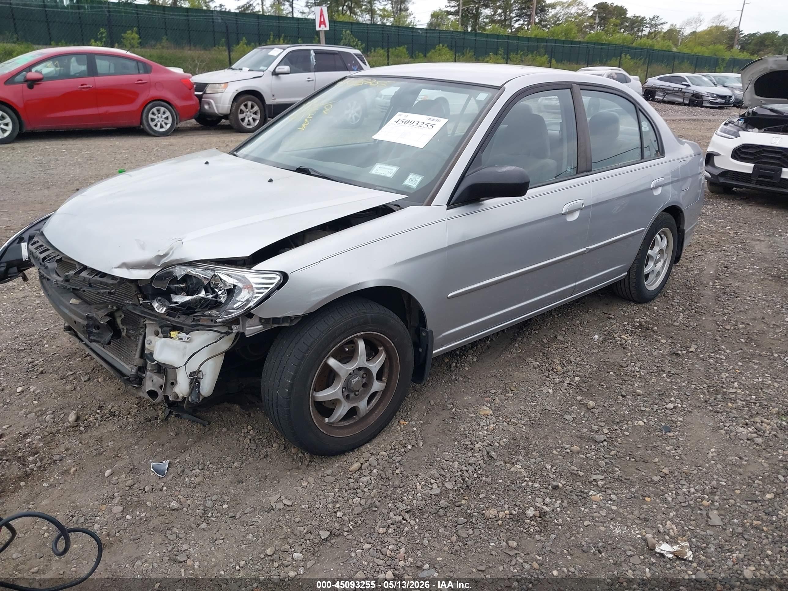 2005 Honda Civic Lx Белый vin: 2HGES16565H615438