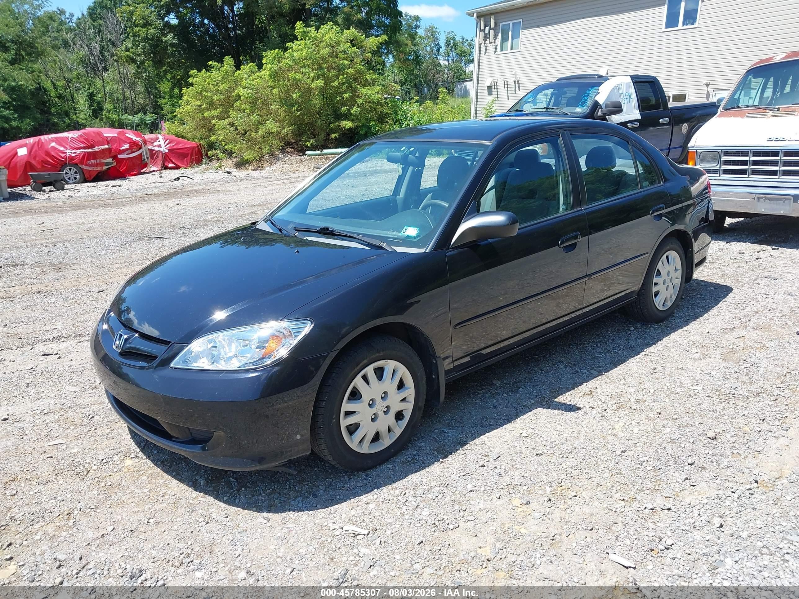2005 Honda Civic Lx Black vin: 2HGES16565H620879