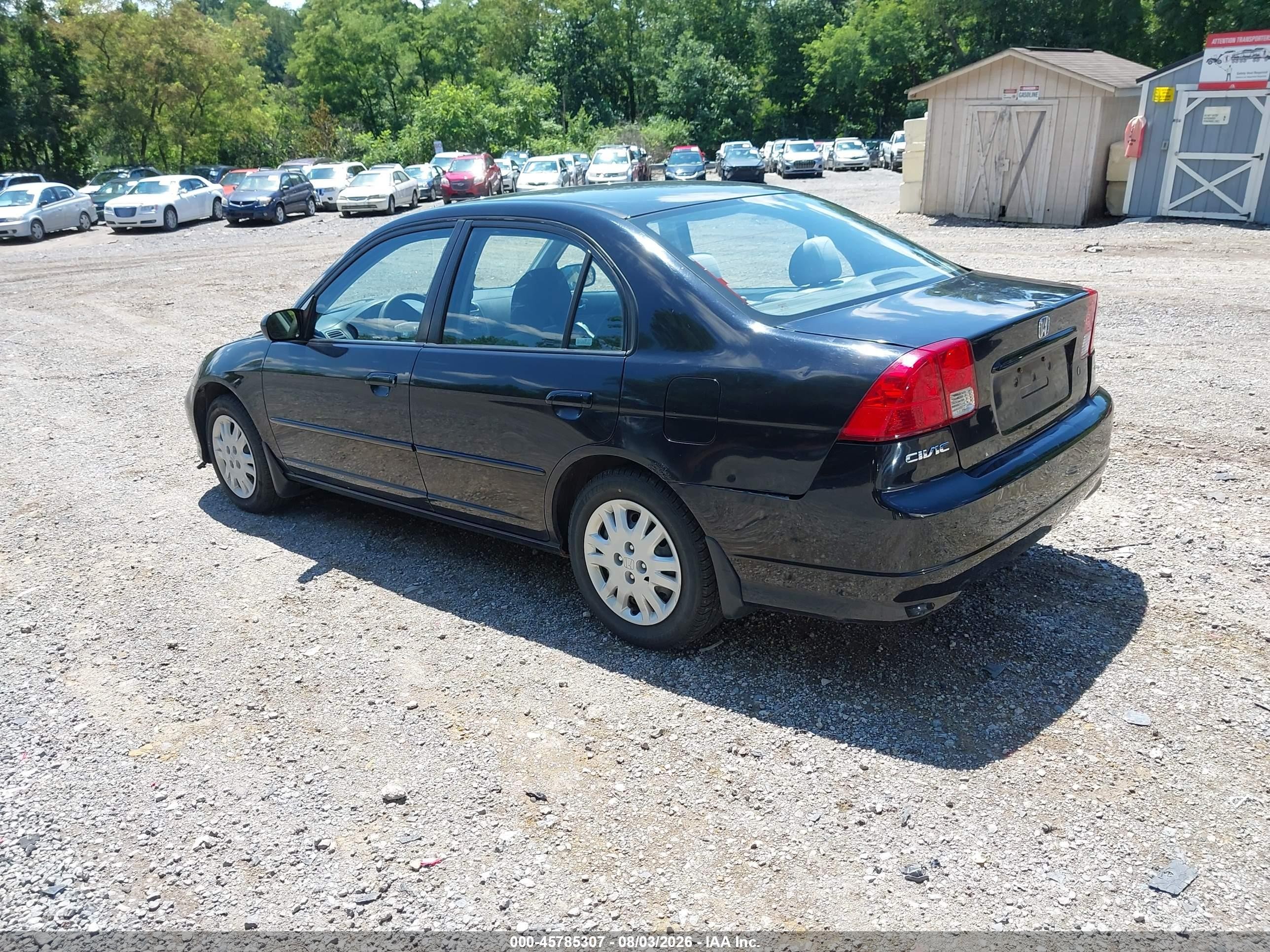 2005 Honda Civic Lx Black vin: 2HGES16565H620879