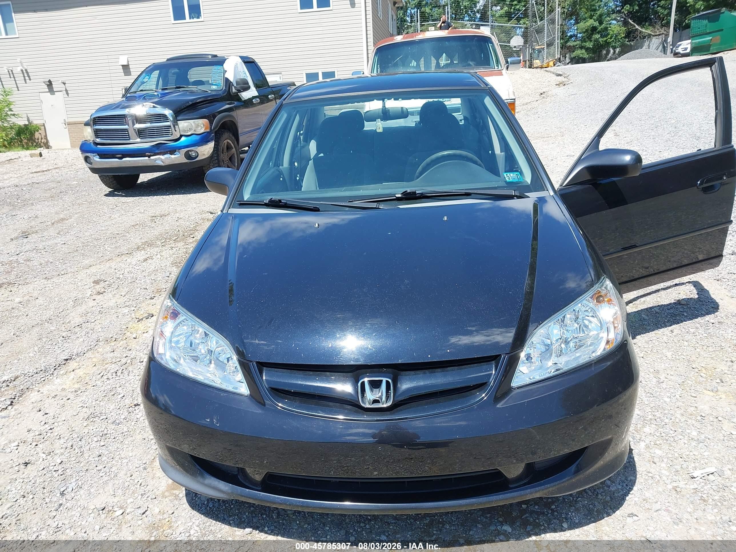2005 Honda Civic Lx Black vin: 2HGES16565H620879
