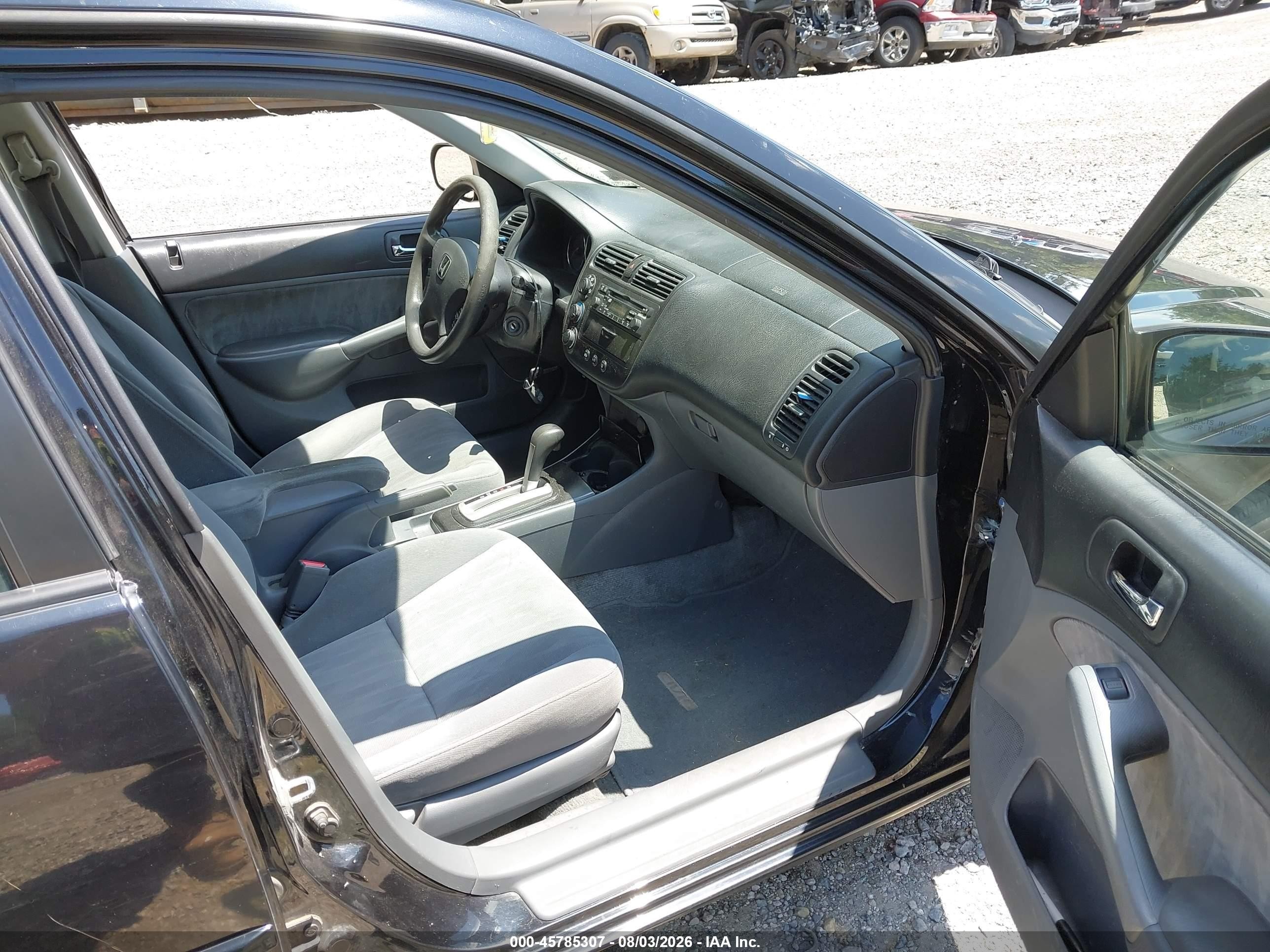 2005 Honda Civic Lx Black vin: 2HGES16565H620879