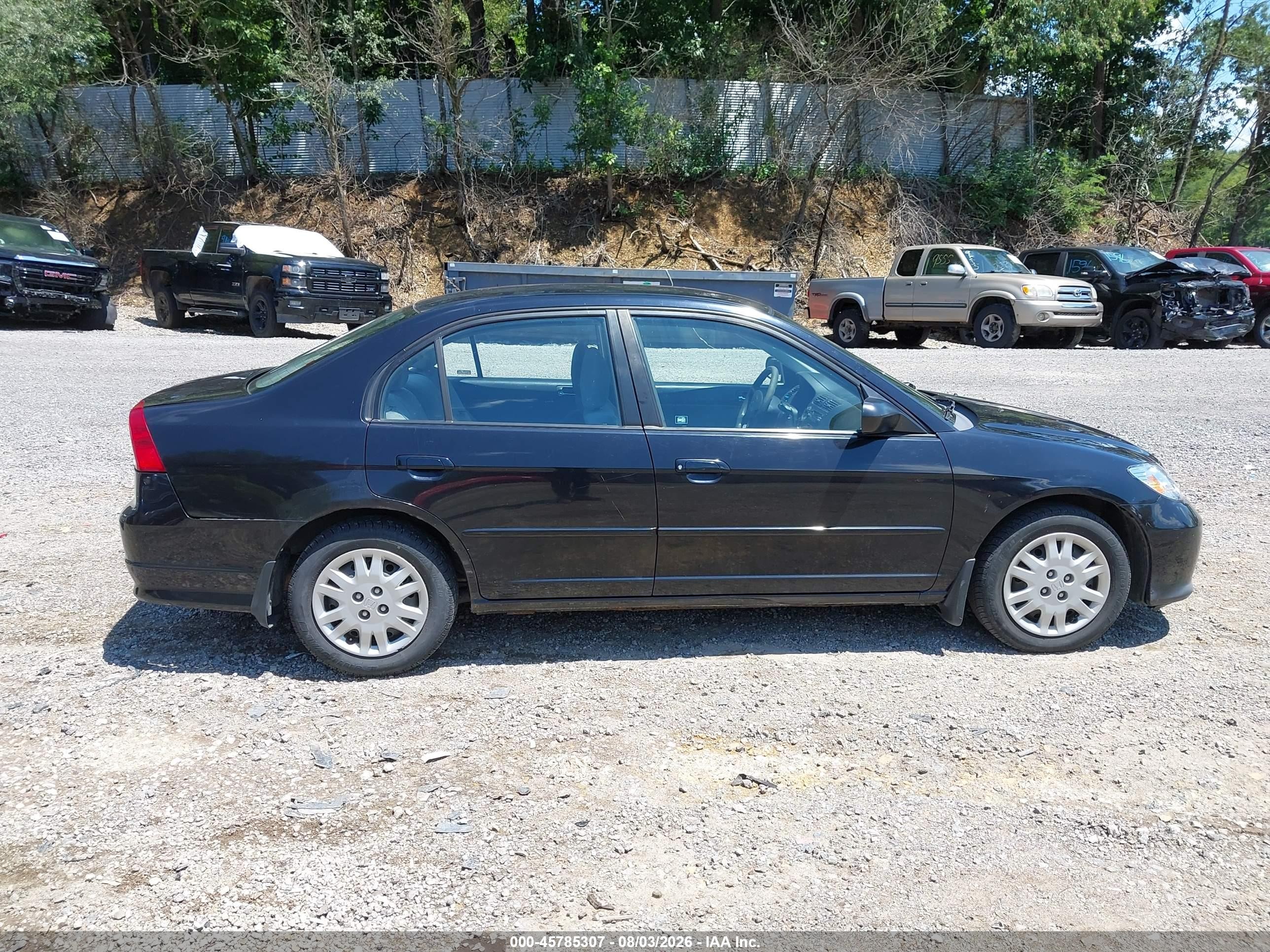 2005 Honda Civic Lx Black vin: 2HGES16565H620879