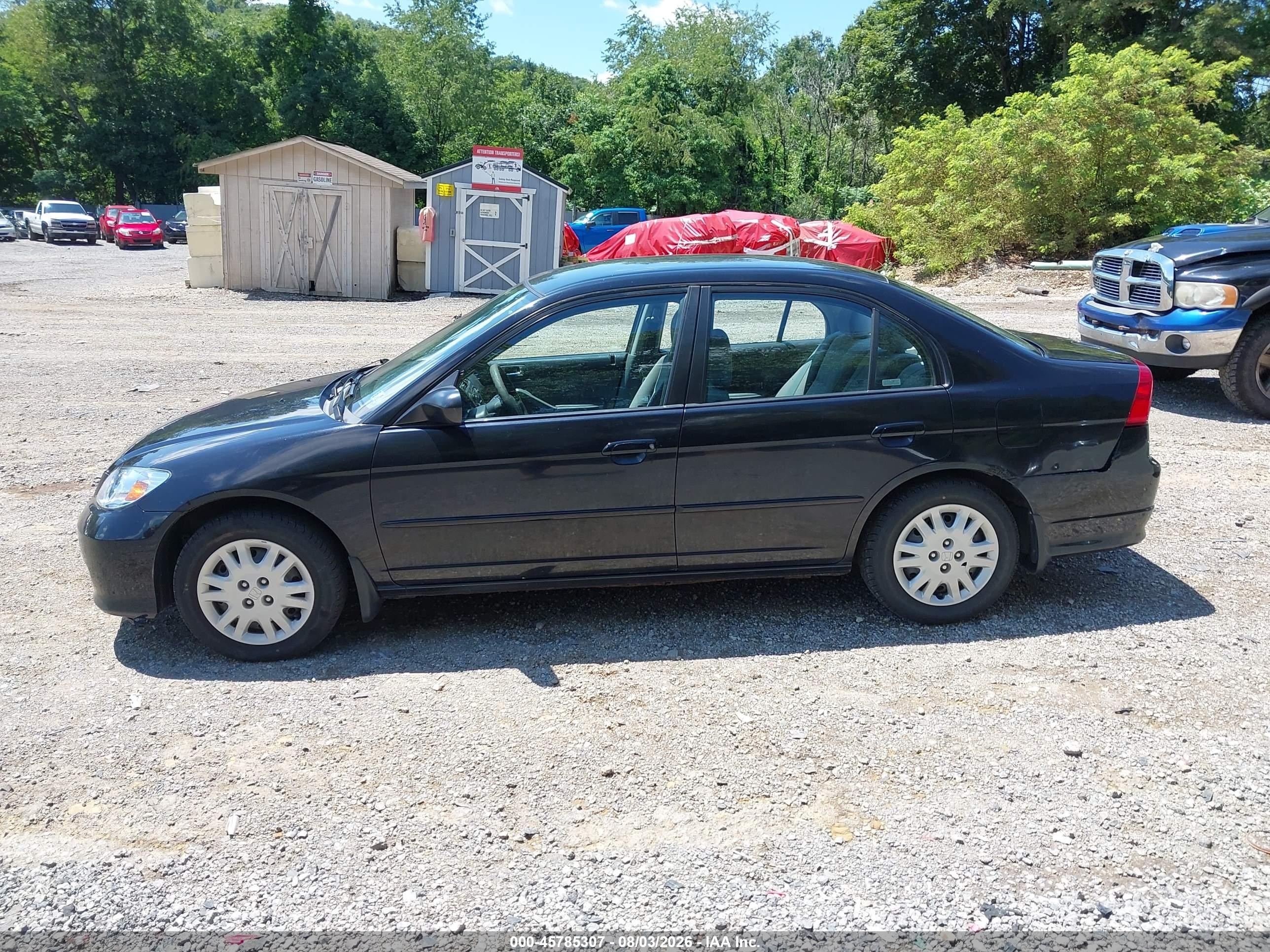 2005 Honda Civic Lx Black vin: 2HGES16565H620879